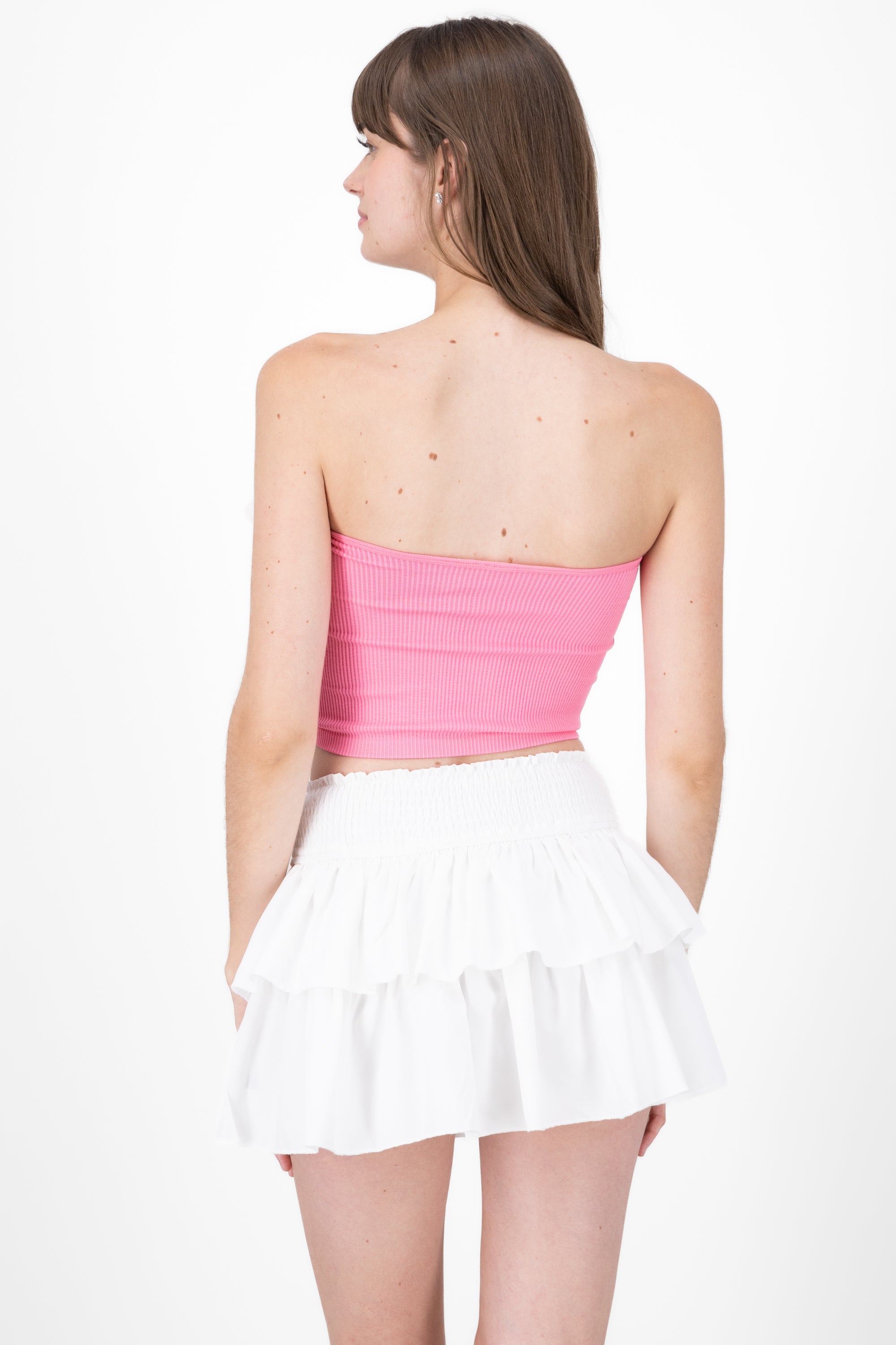 Top Seamless in Flower Detail PINK