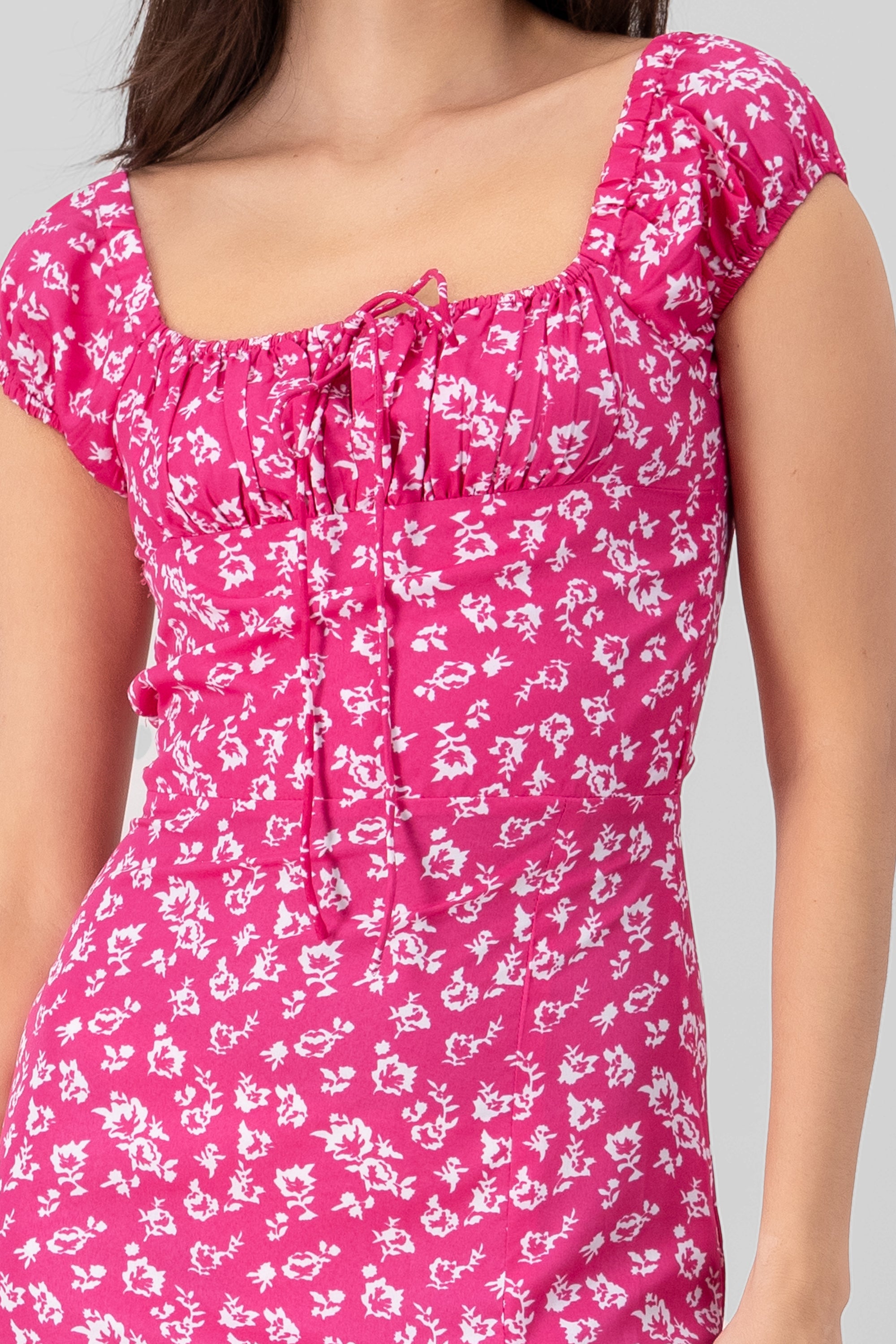 Vestido midi flores FIUSHA COMBO