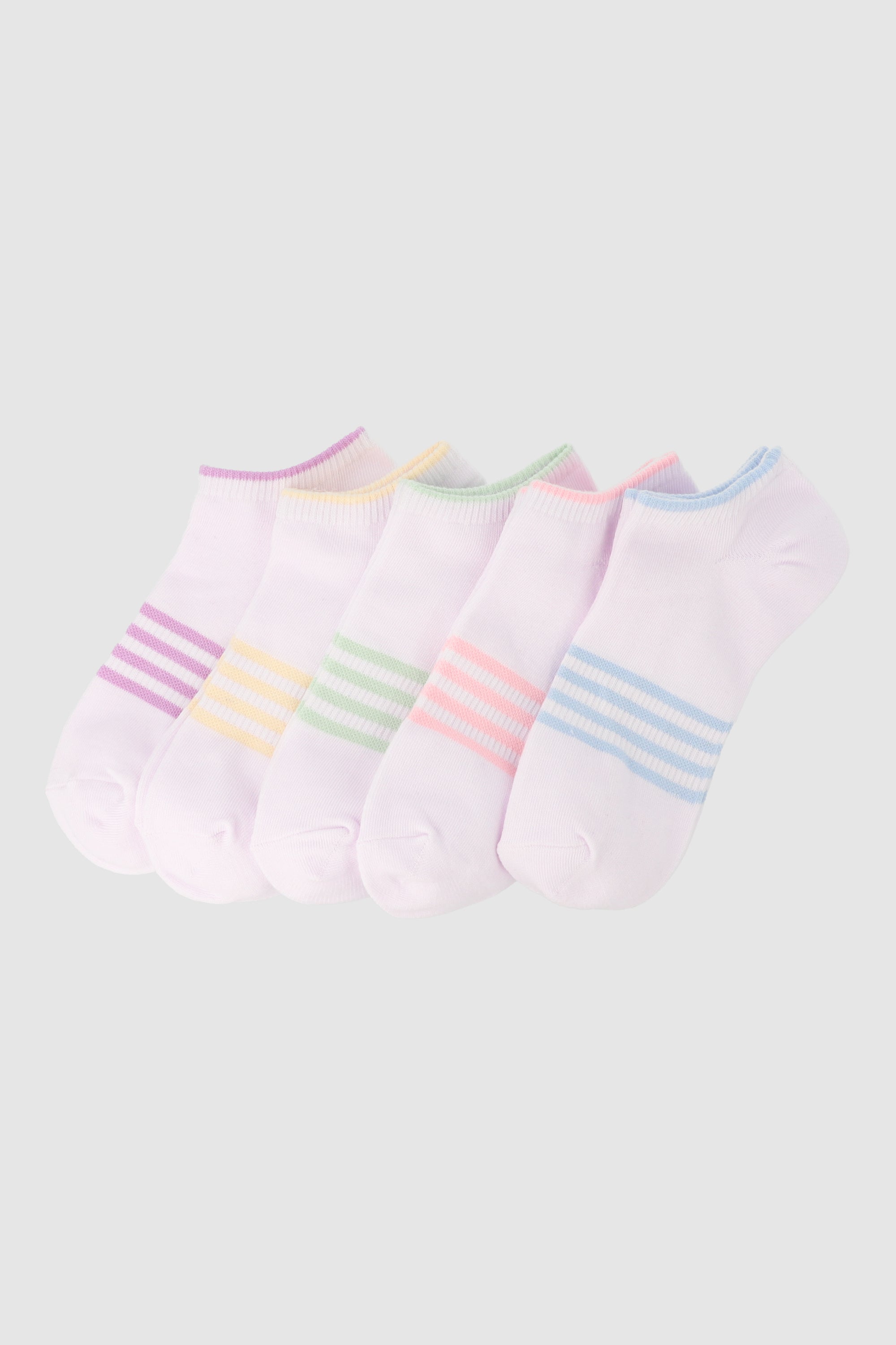 5 -tons set with stripes pastel colors Multicolor pastel