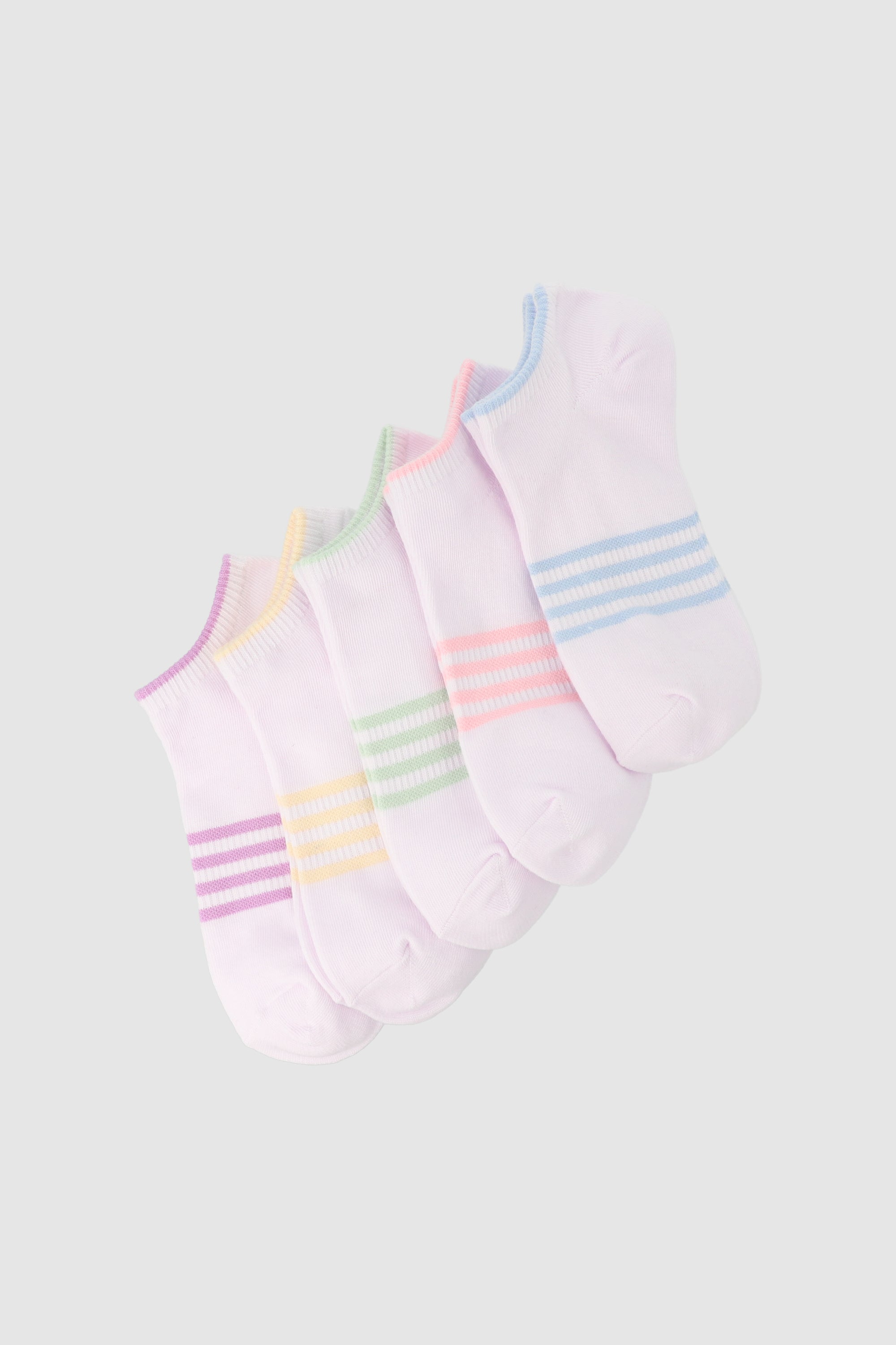 5 -tons set with stripes pastel colors Multicolor pastel