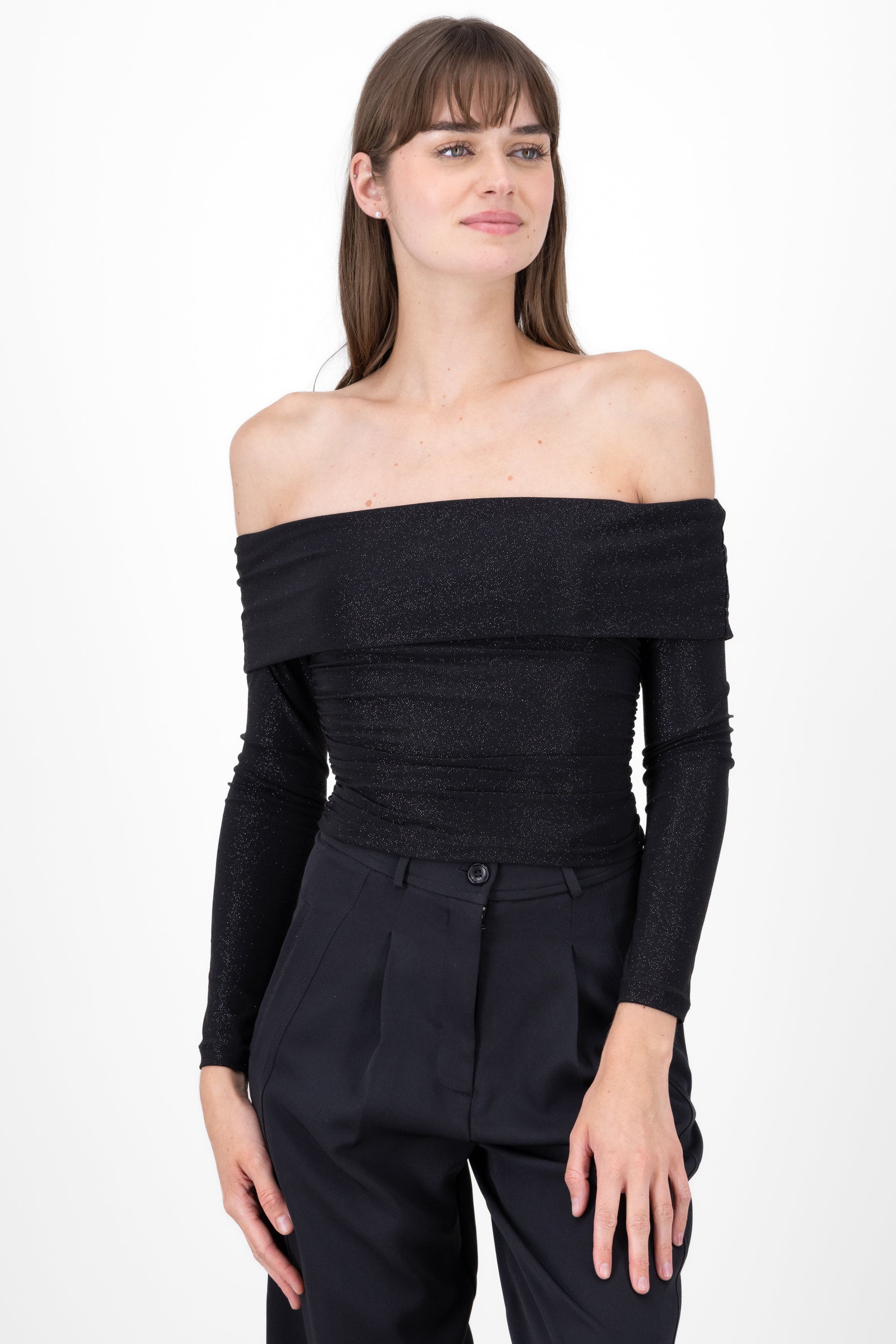 Shoulderless shine BLACK