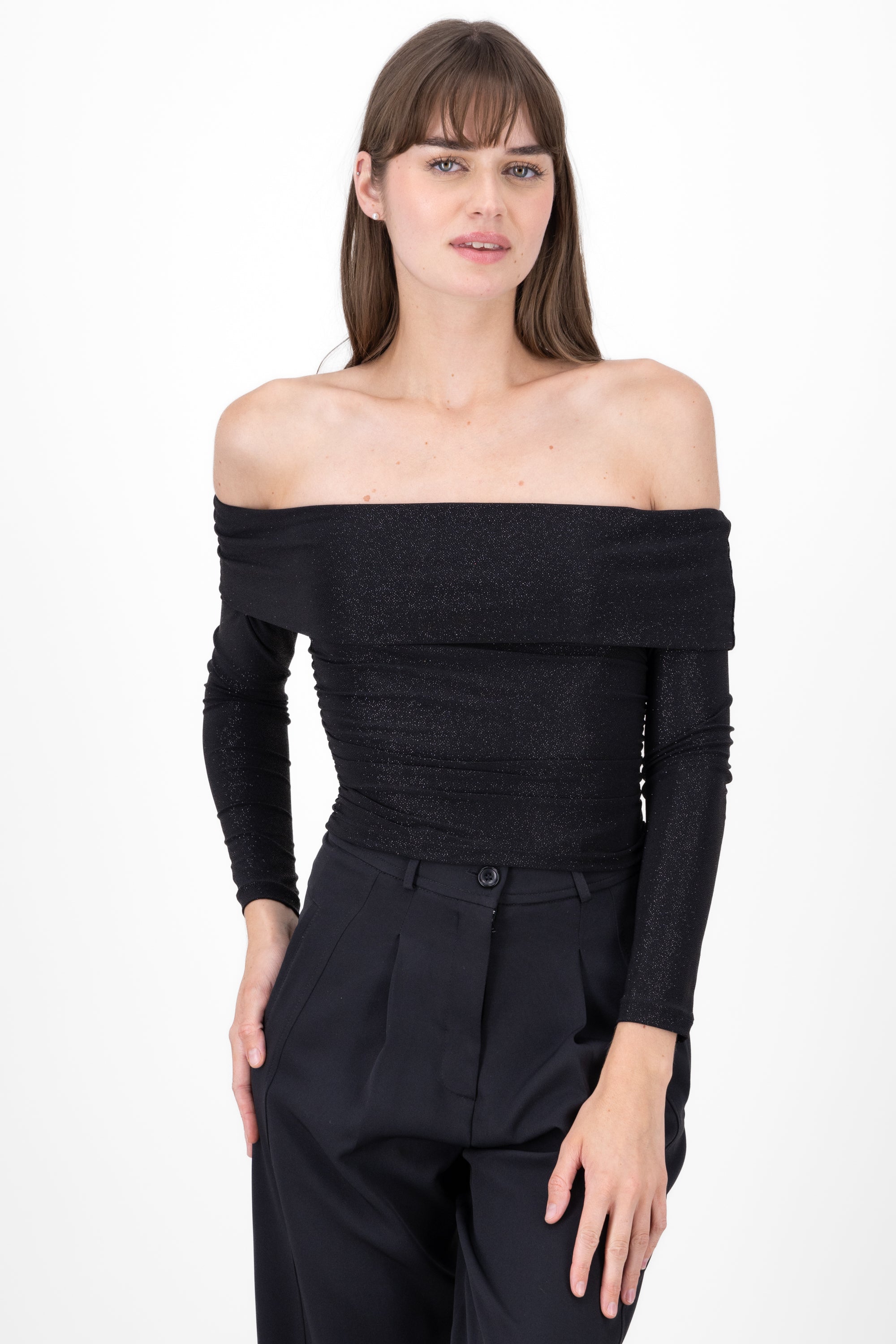 Shoulderless shine BLACK