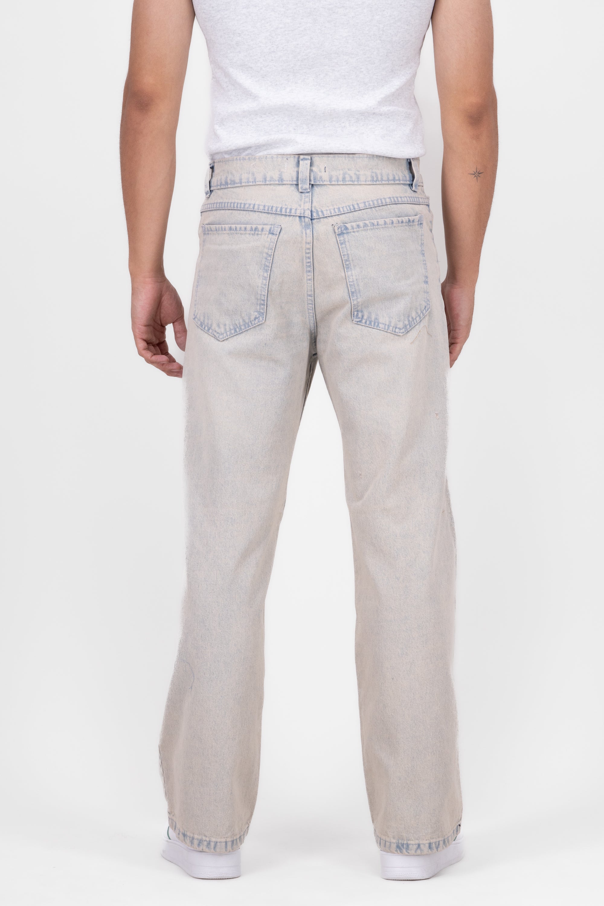 Wide Faded basic jeans GREY