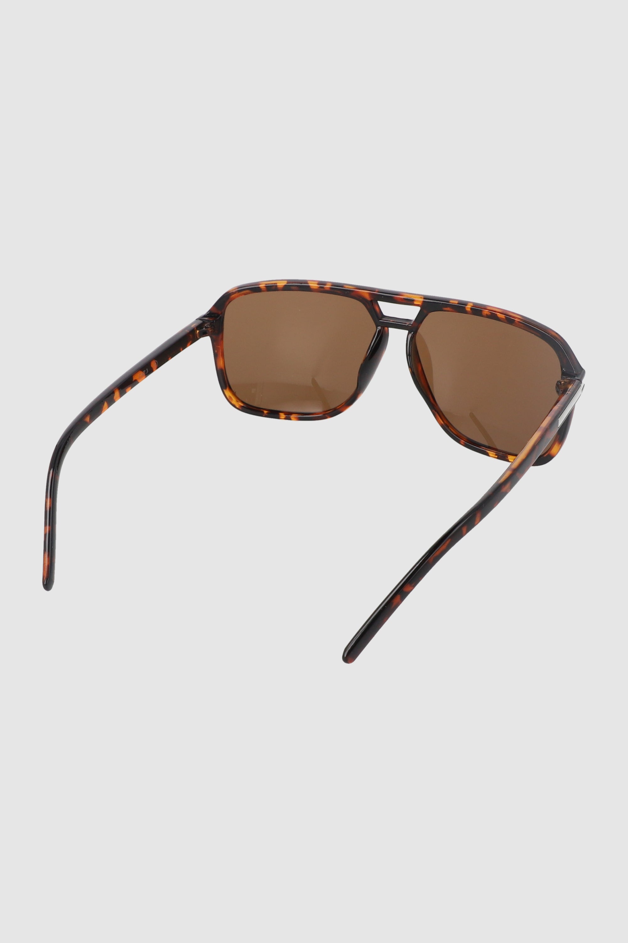 Retro Metal Detail Aviator Lenses COFFEE