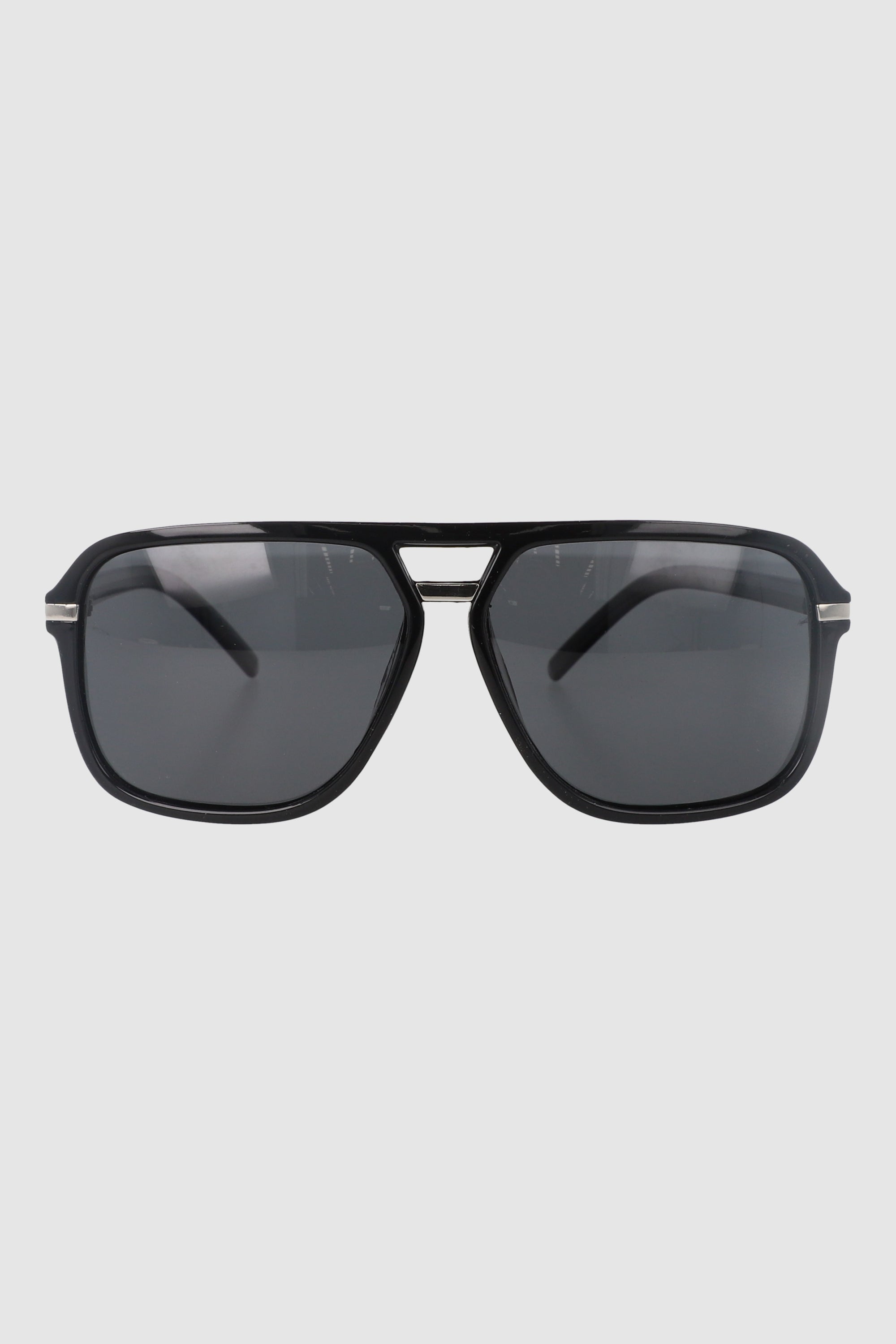 Retro Metal Detail Aviator Lenses BLACK