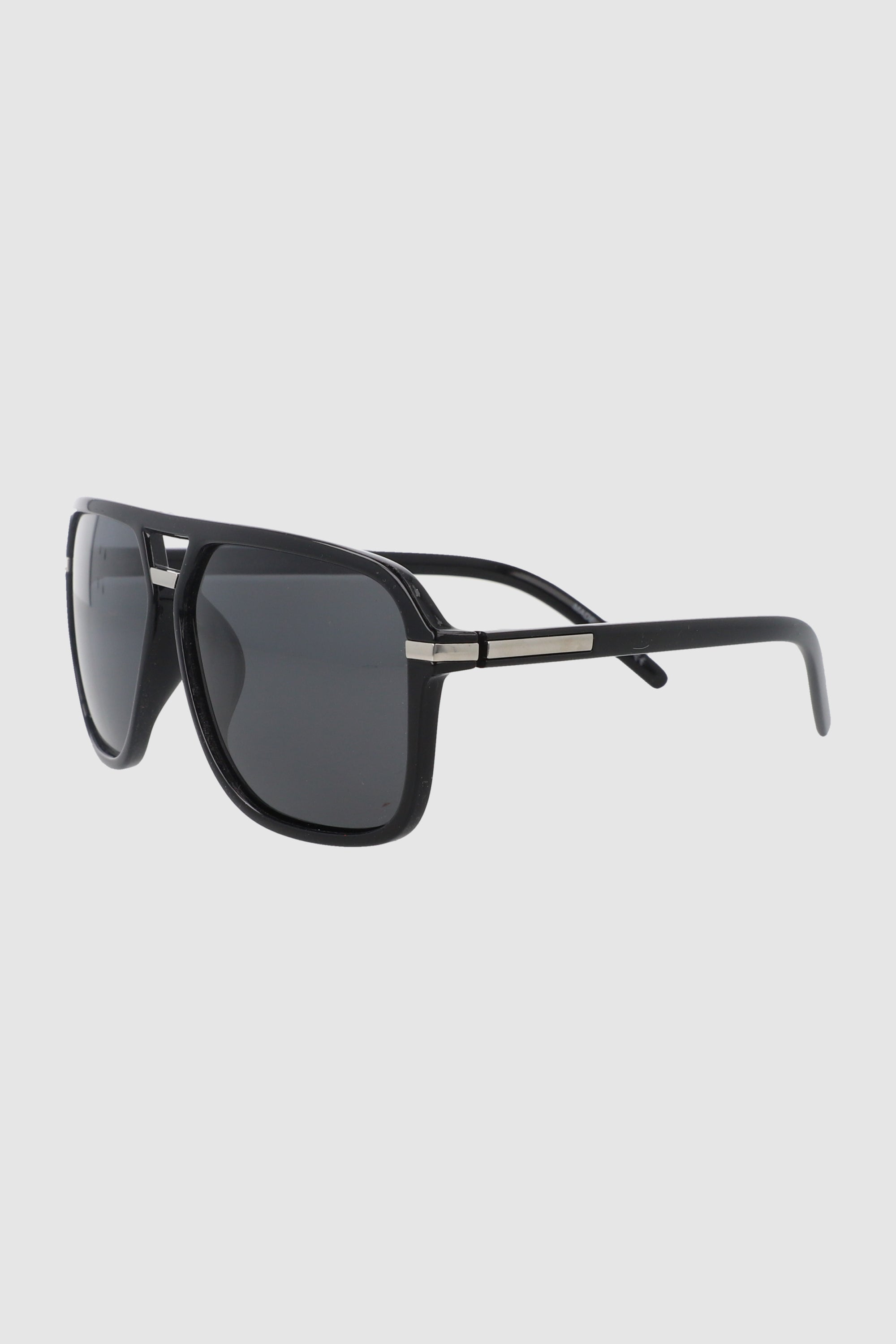 Retro Metal Detail Aviator Lenses BLACK