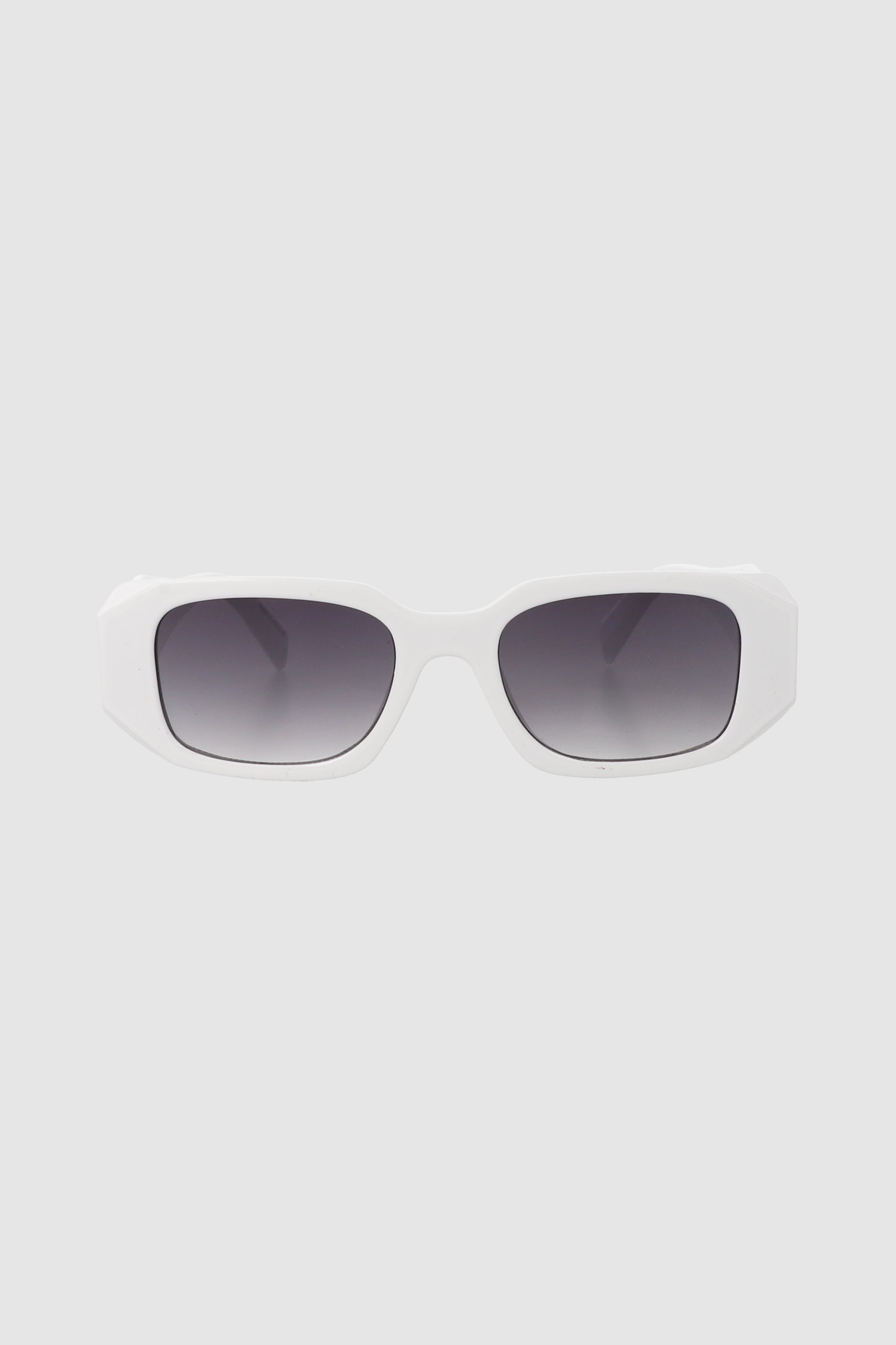 Geometric arm rectangle lenses WHITE