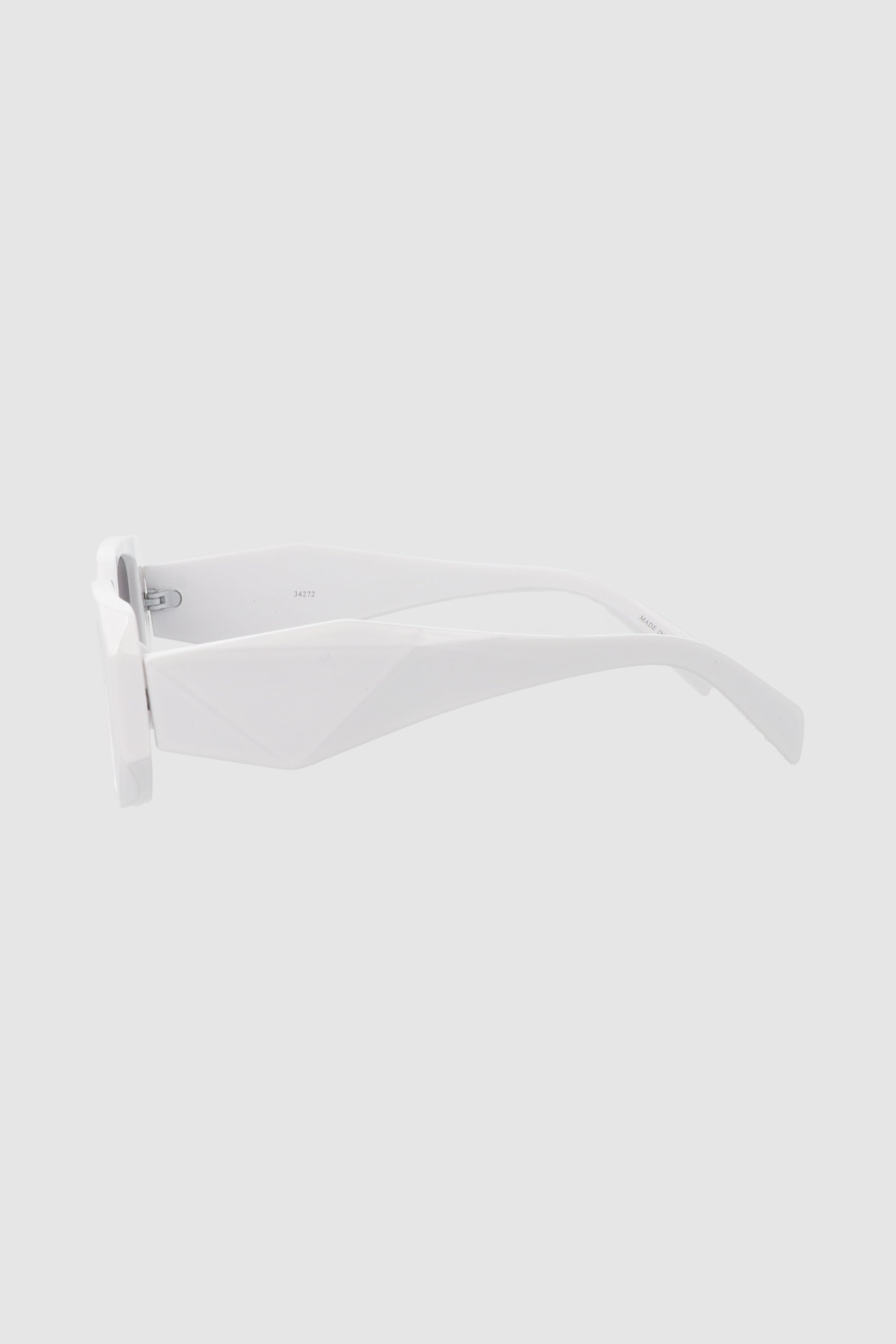 Geometric arm rectangle lenses WHITE