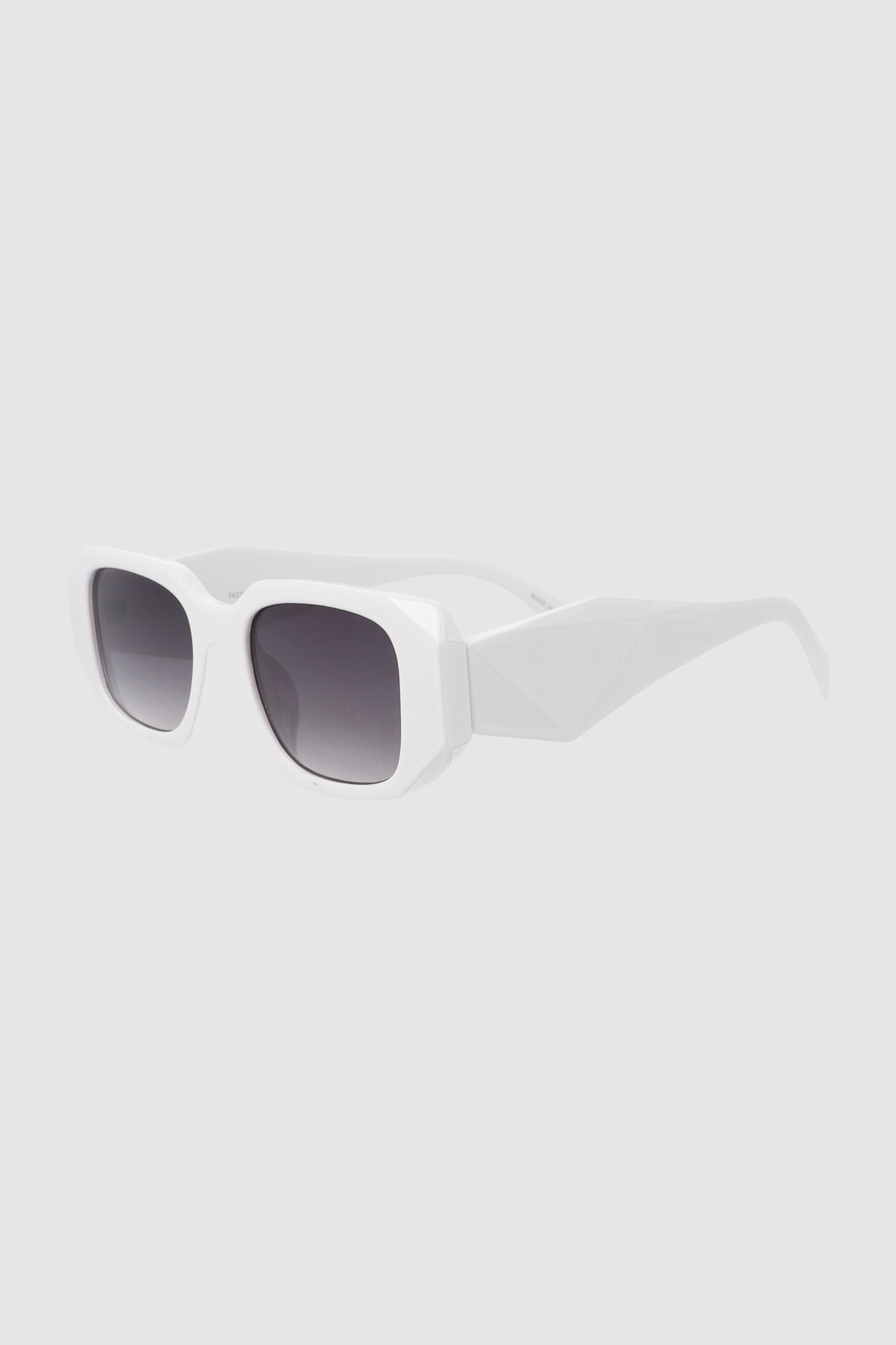 Geometric arm rectangle lenses WHITE