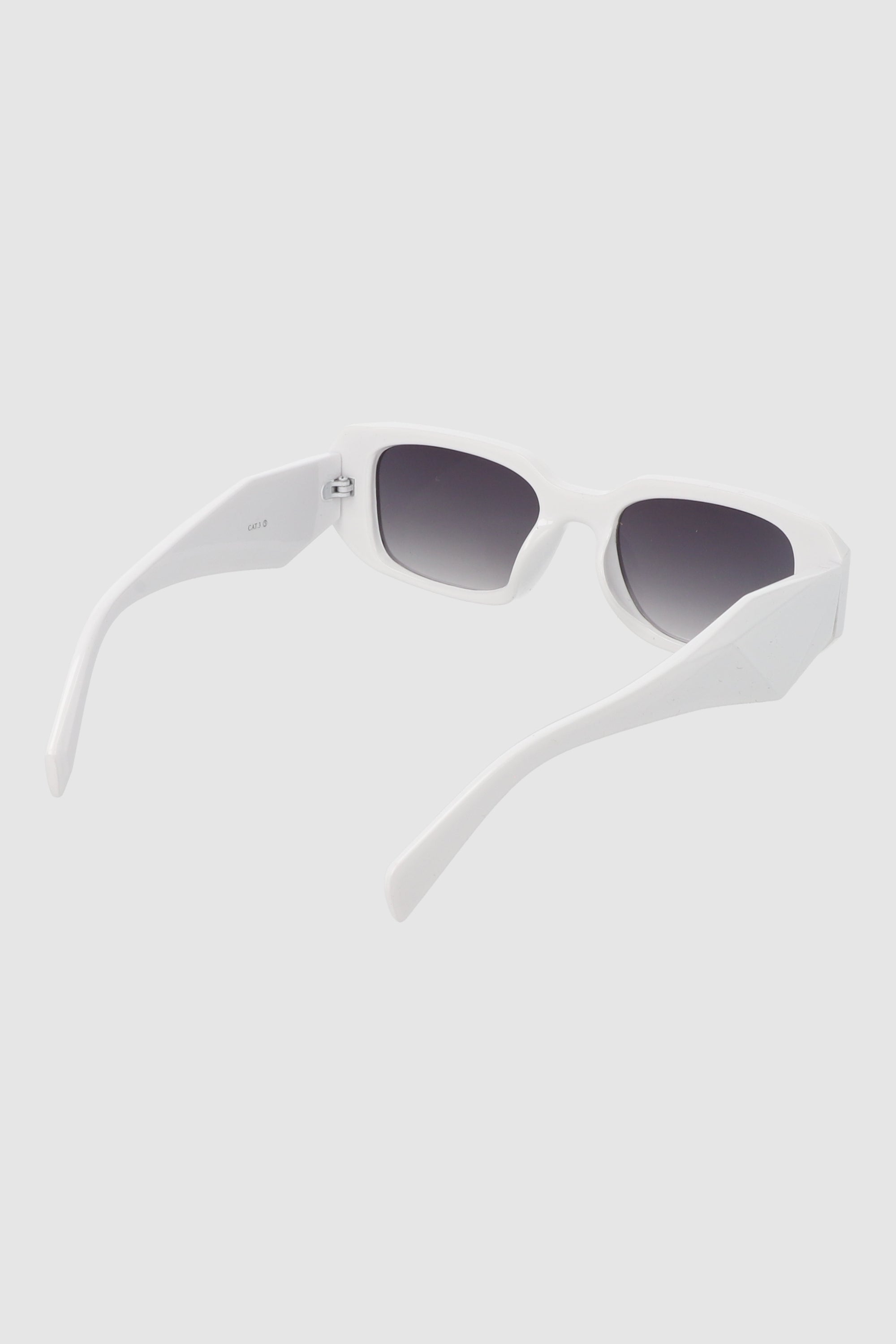 Geometric arm rectangle lenses WHITE