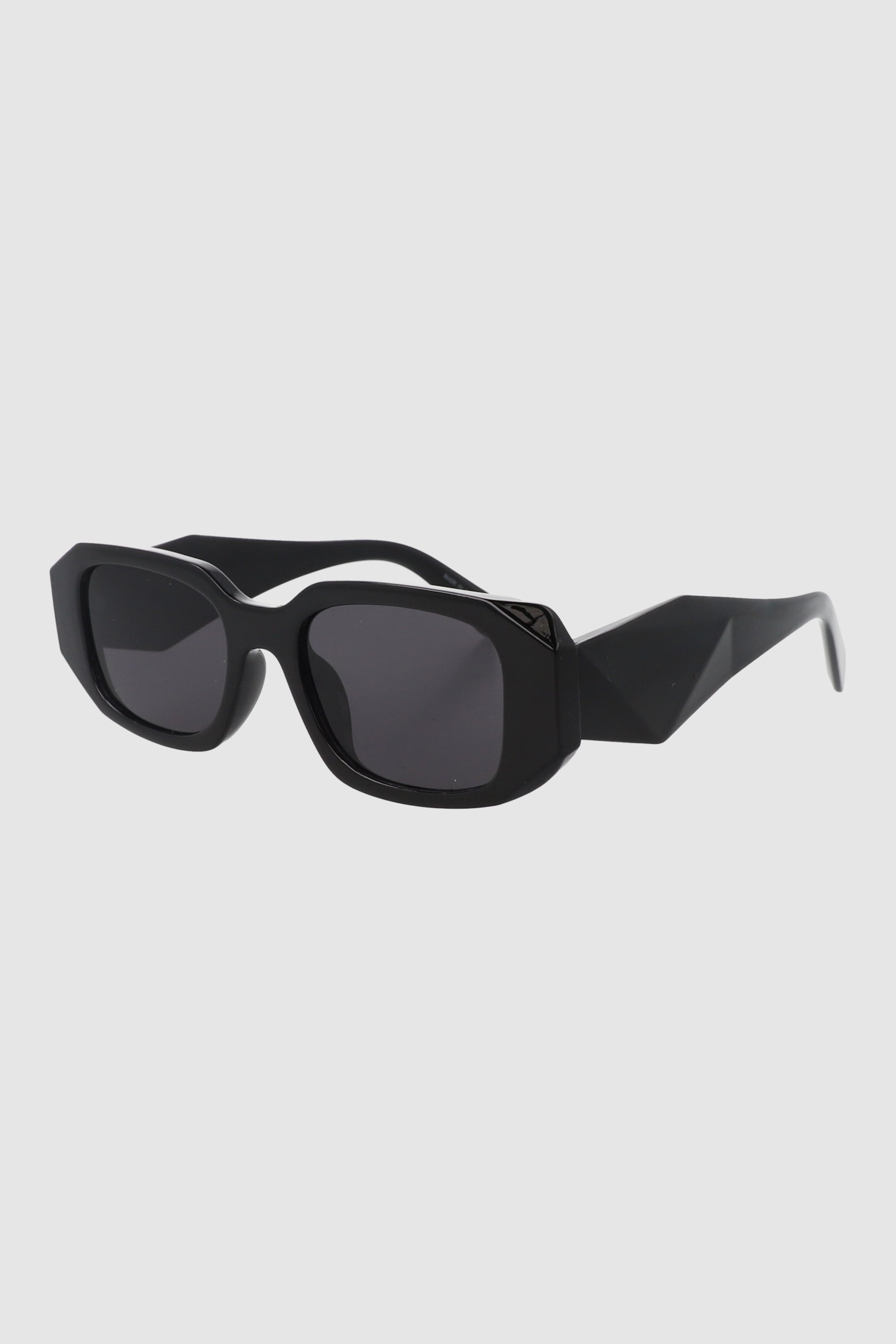 Geometric arm rectangle lenses BLACK