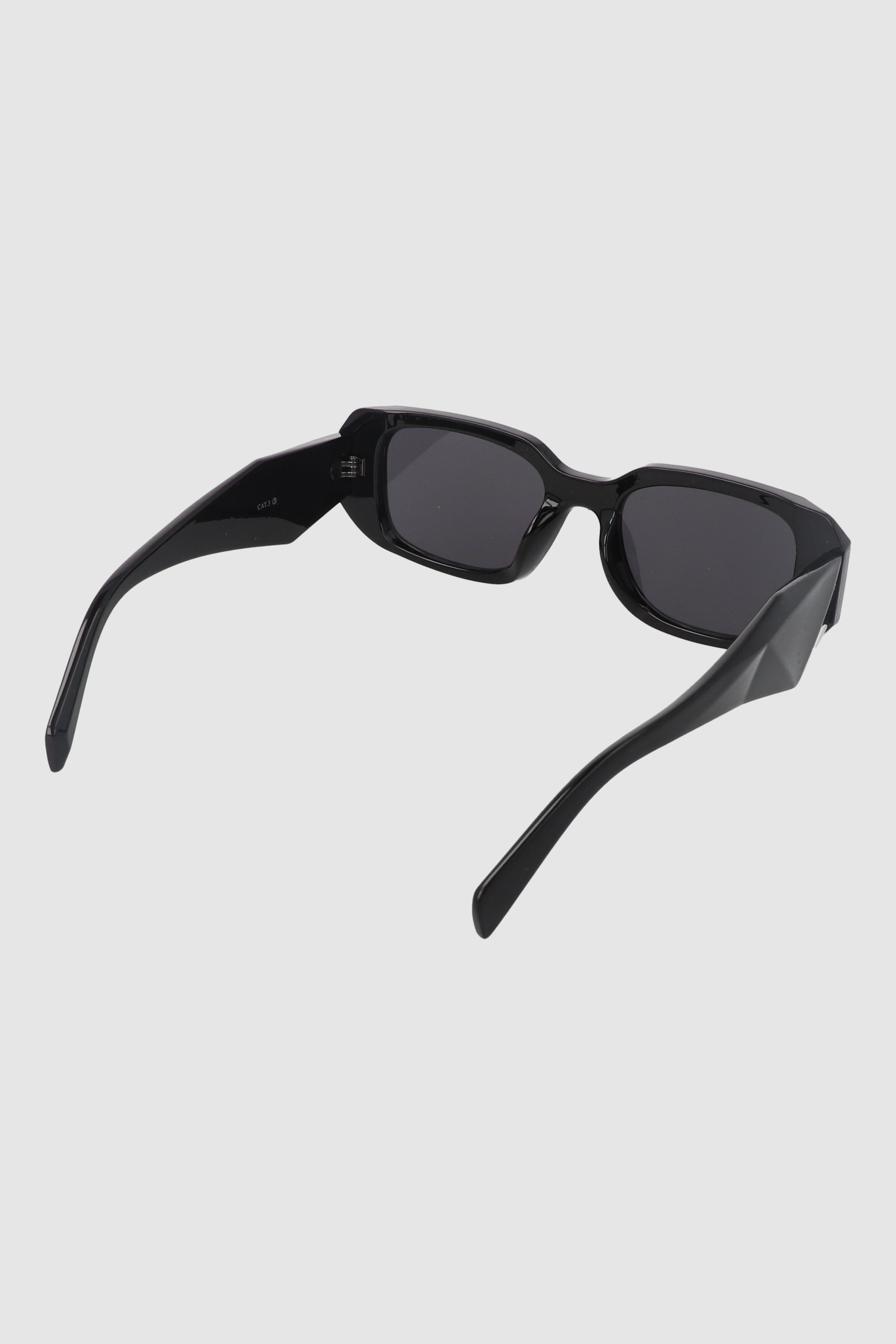 Geometric arm rectangle lenses BLACK