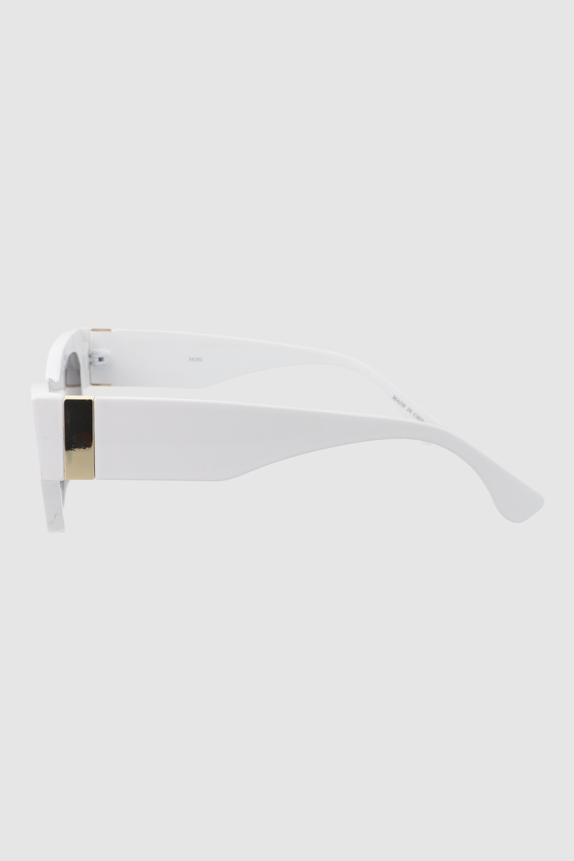 Rectangle lenses Metal Detail WHITE