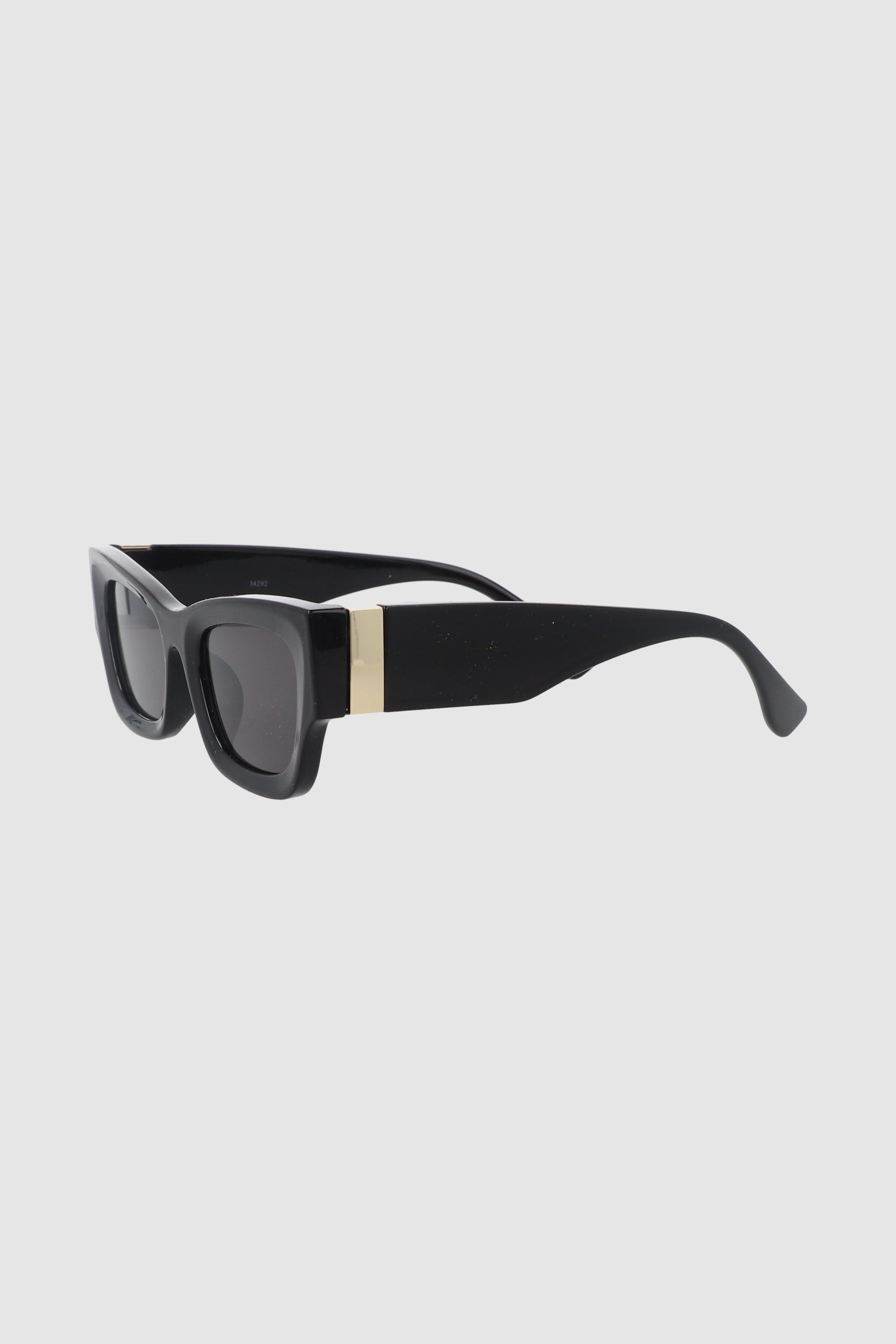 Rectangle lenses Metal Detail BLACK