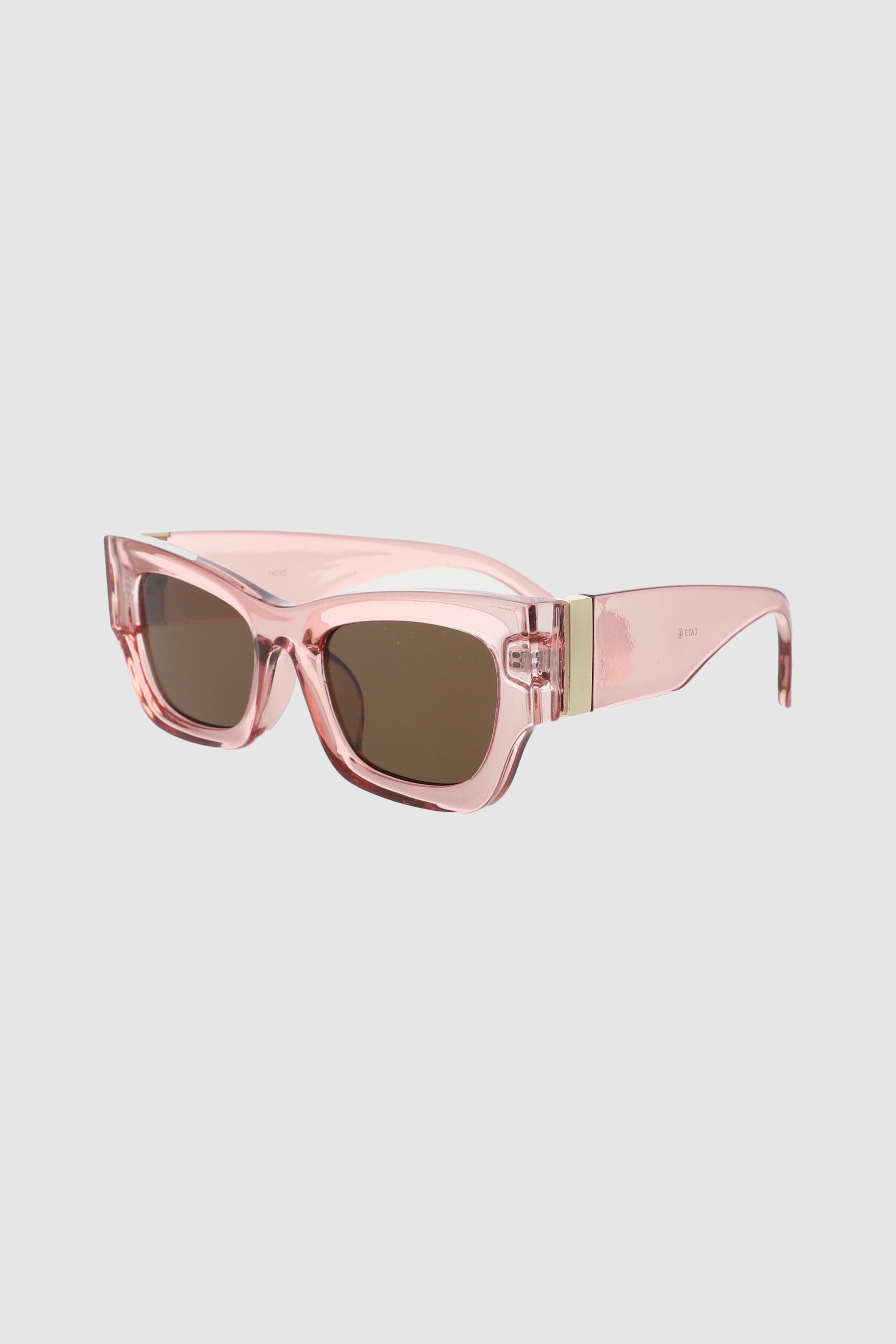 Rectangle lenses Metal Detail PINK