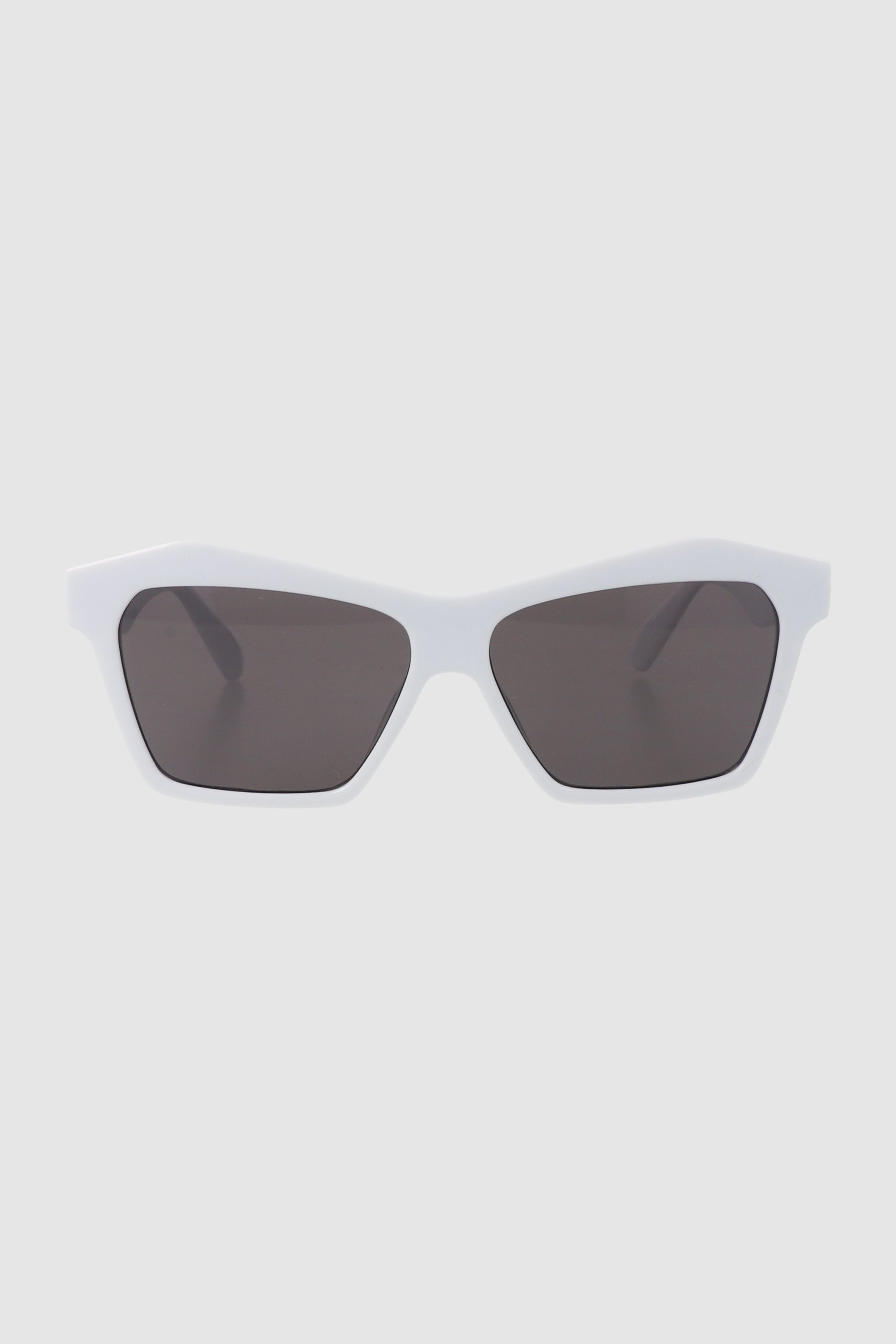 Geometric cateye lenses WHITE