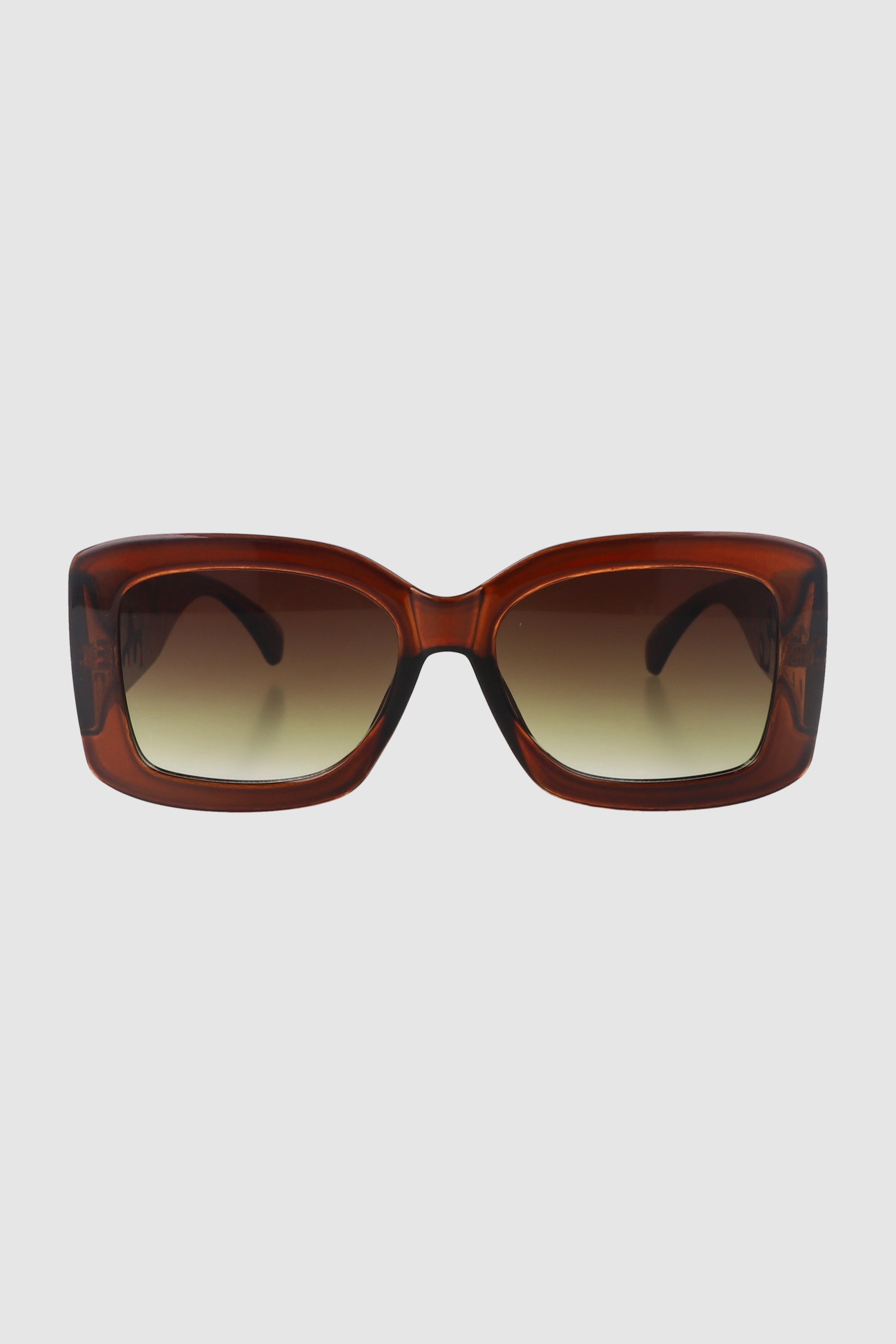 Lentes oversize brazo capitonado CAFE