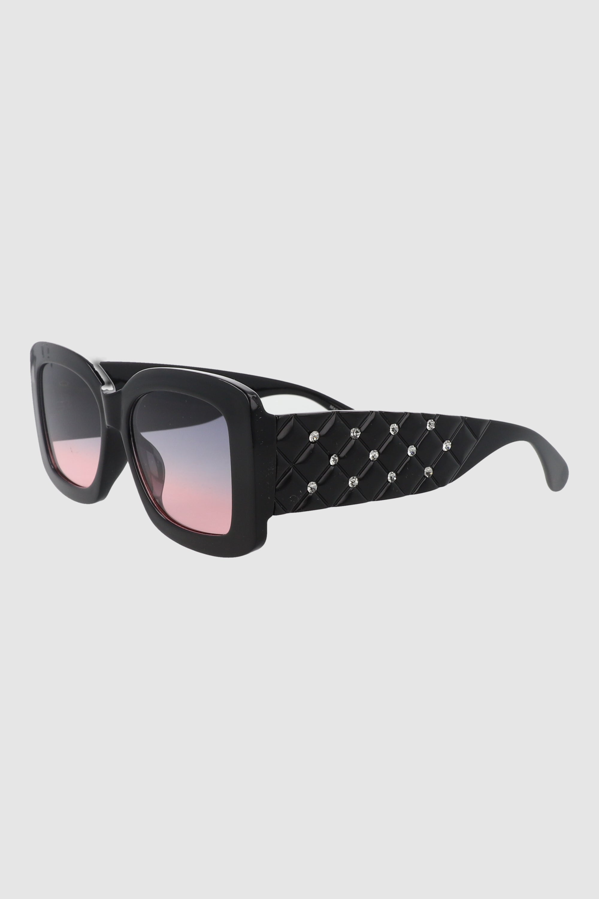 Lentes oversize brazo capitonado NEGRO COMBO