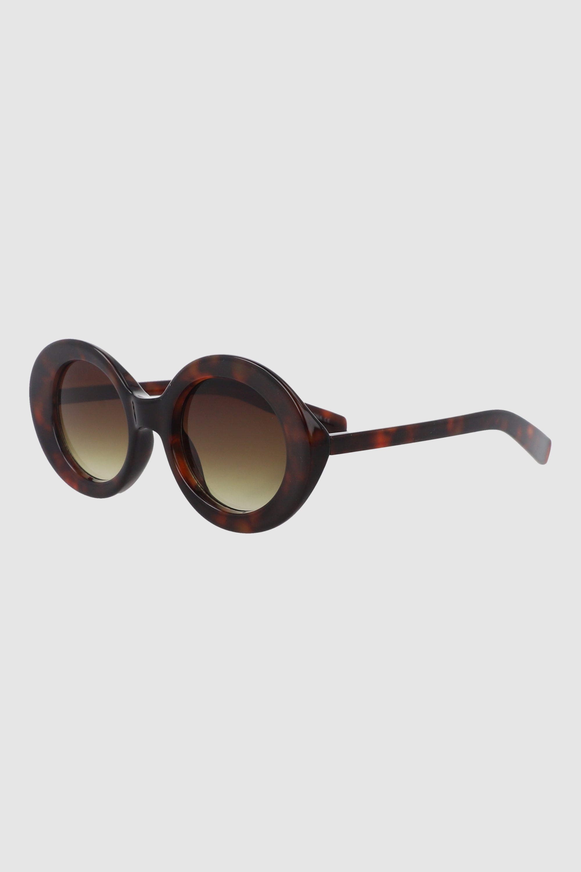 Chunky round lenses COFFEE