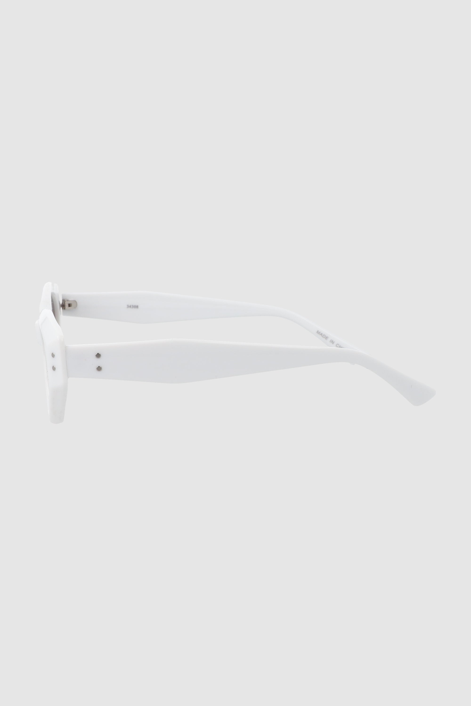 Oval cateye lenses WHITE