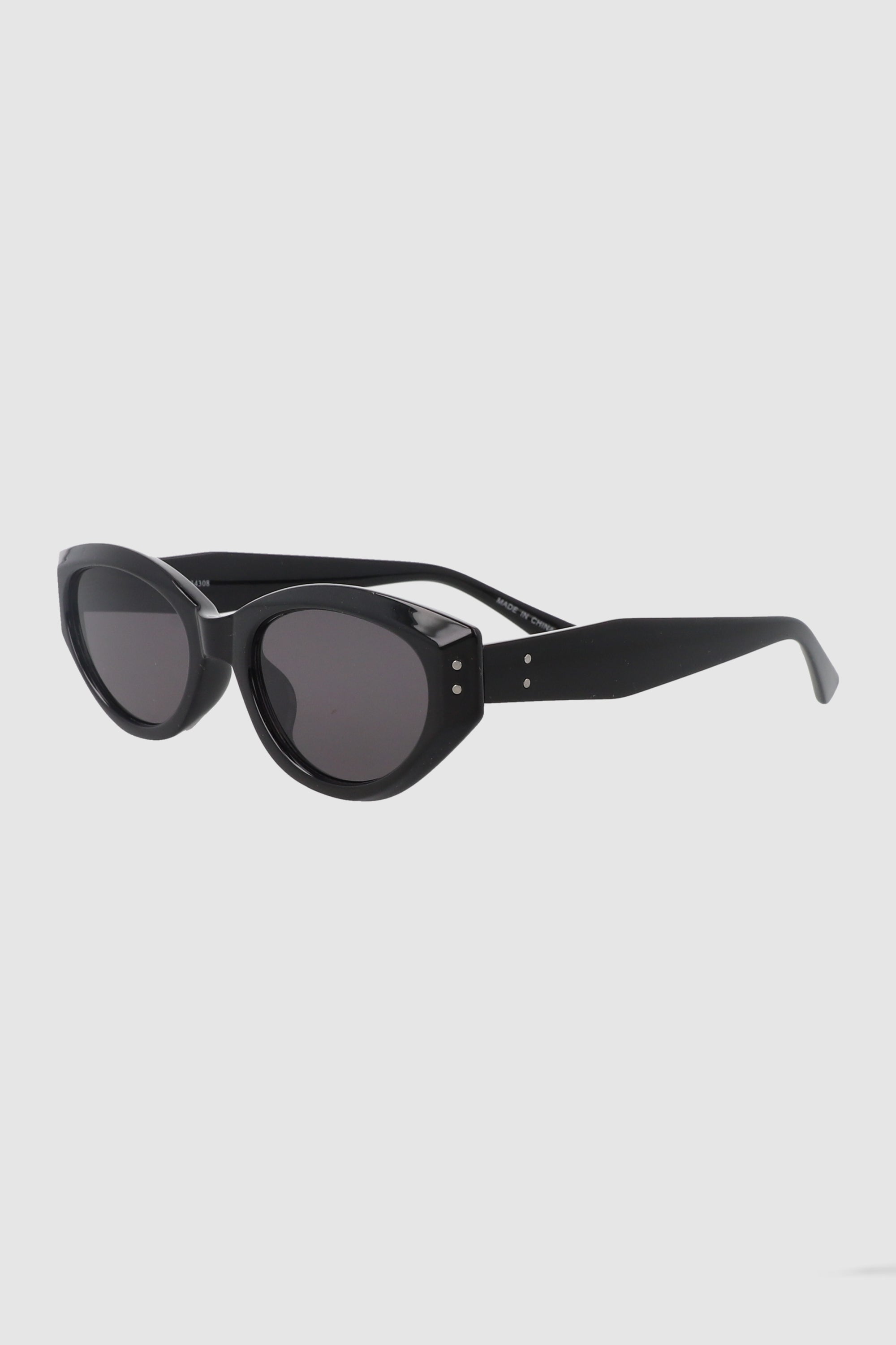 Oval cateye lenses BLACK