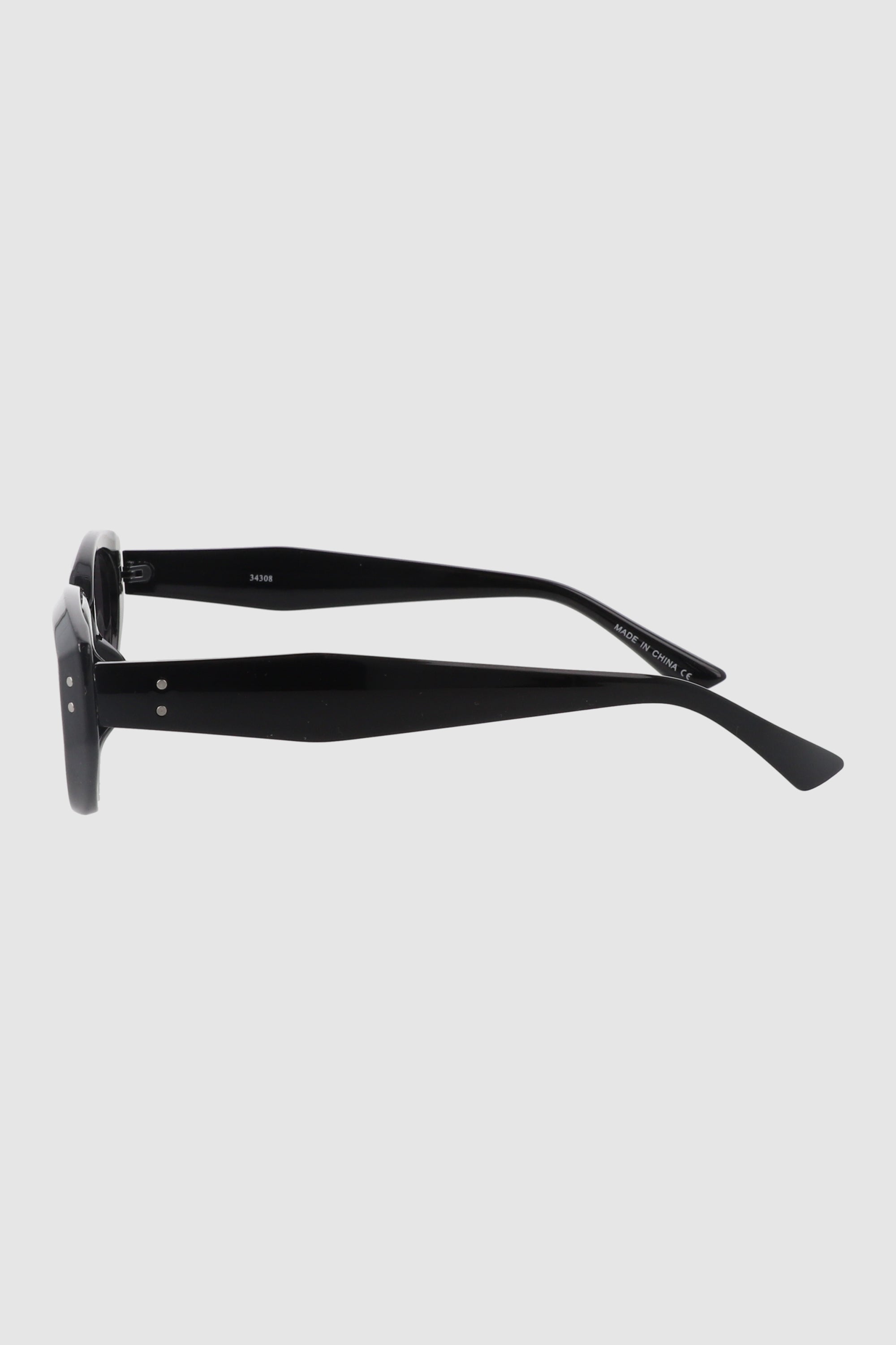 Oval cateye lenses BLACK