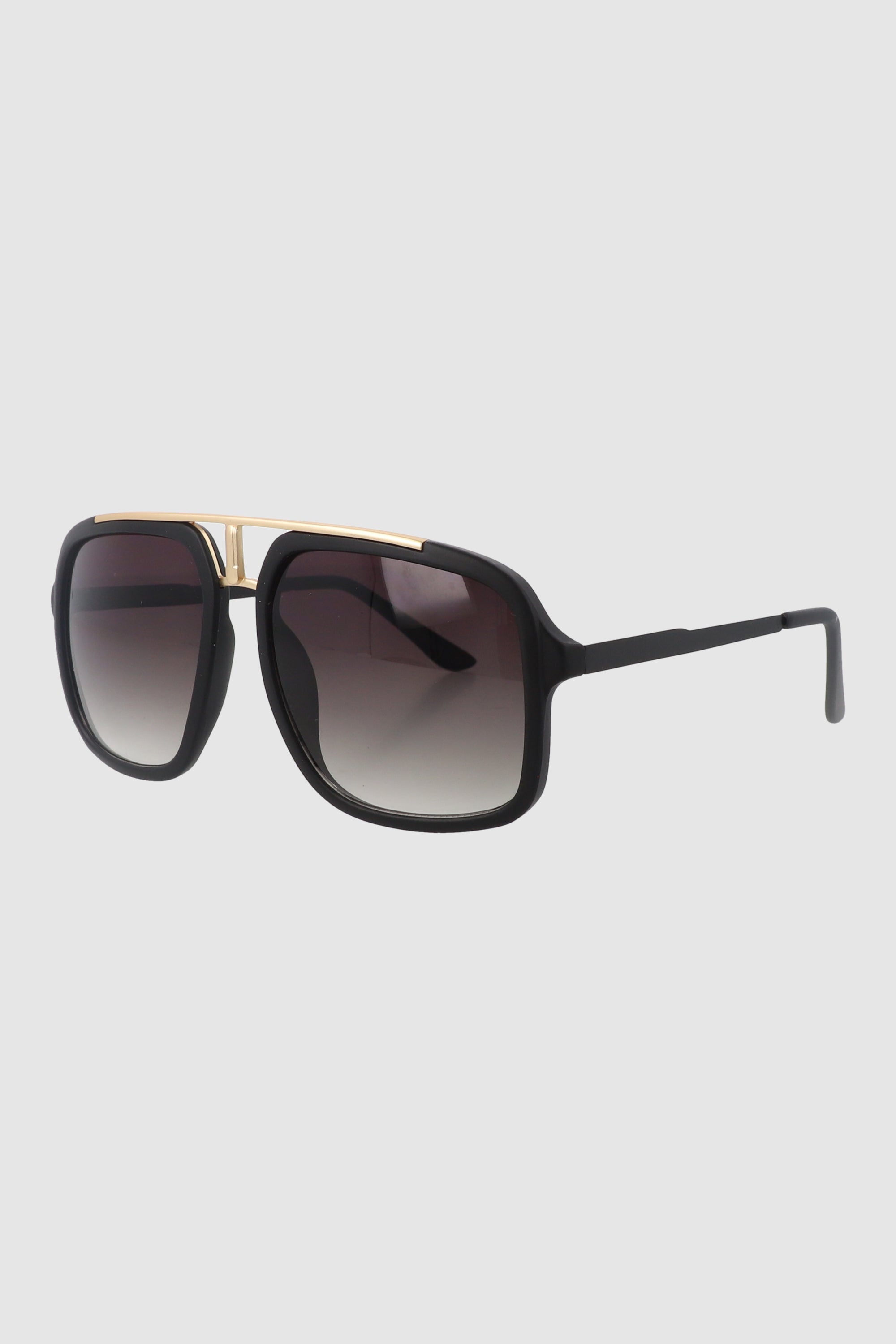 Lentes aviador retro borde metal NEGRO