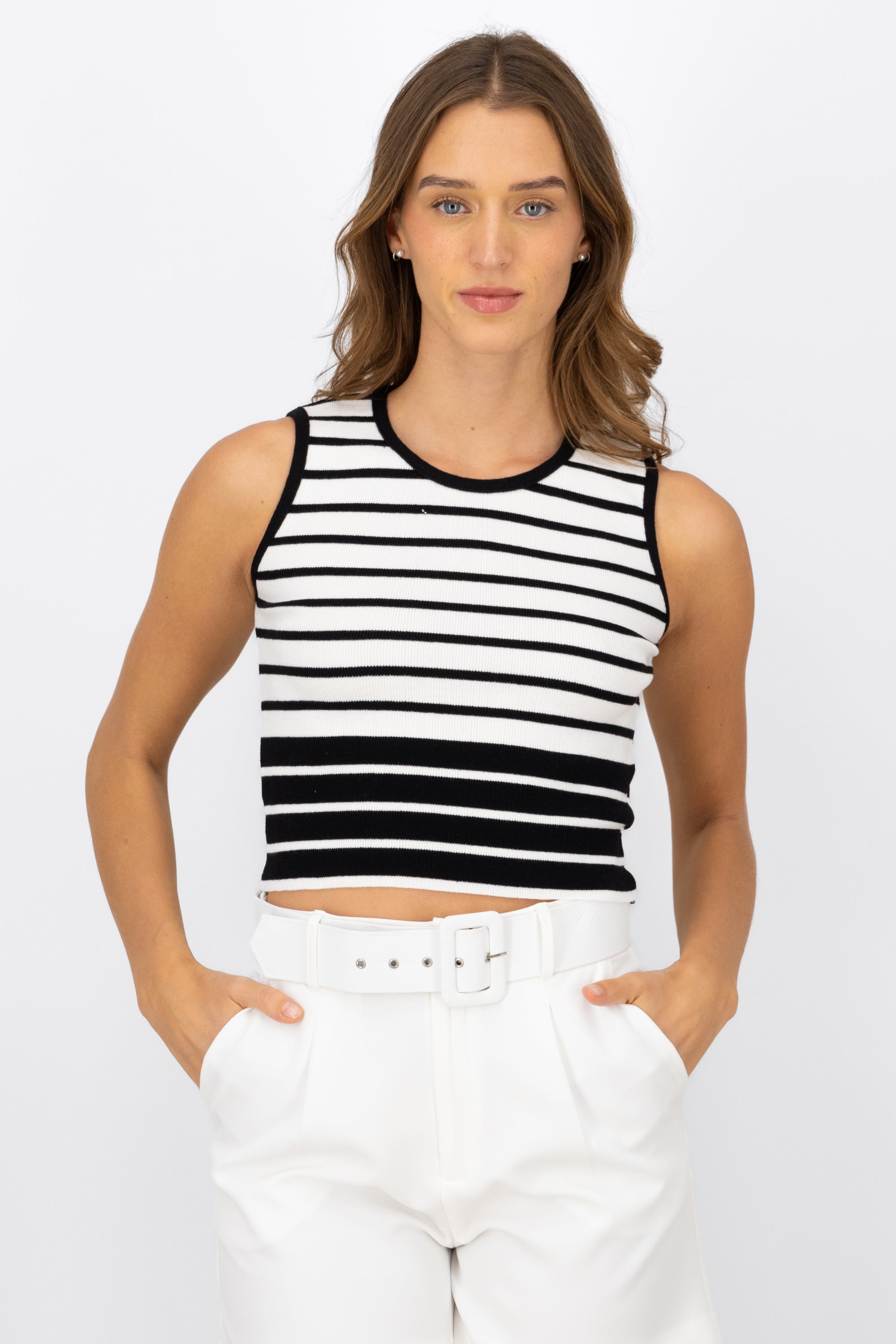 Top sleeveless tissue Black Combo