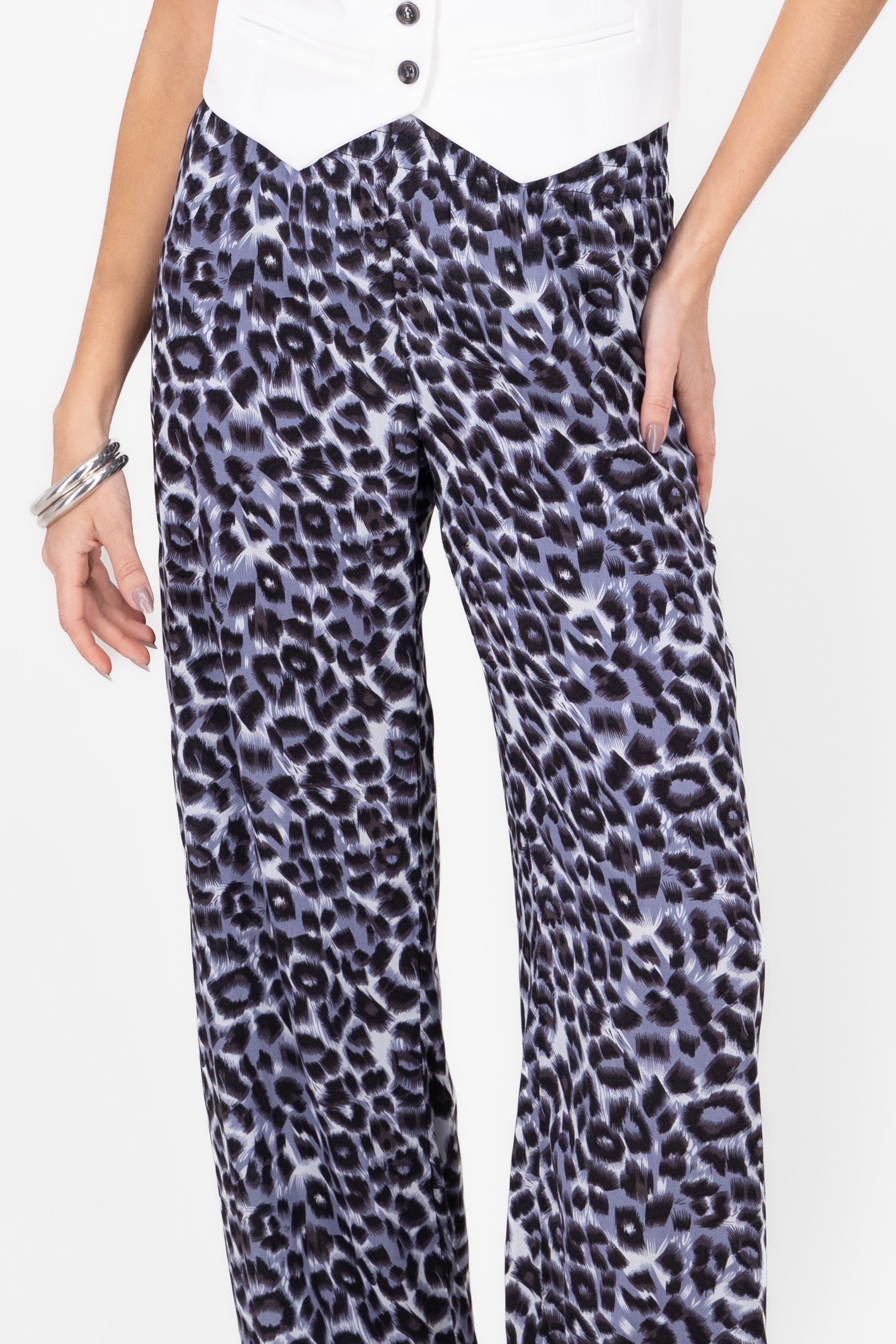 Pantalon animal print AZUL COMBO