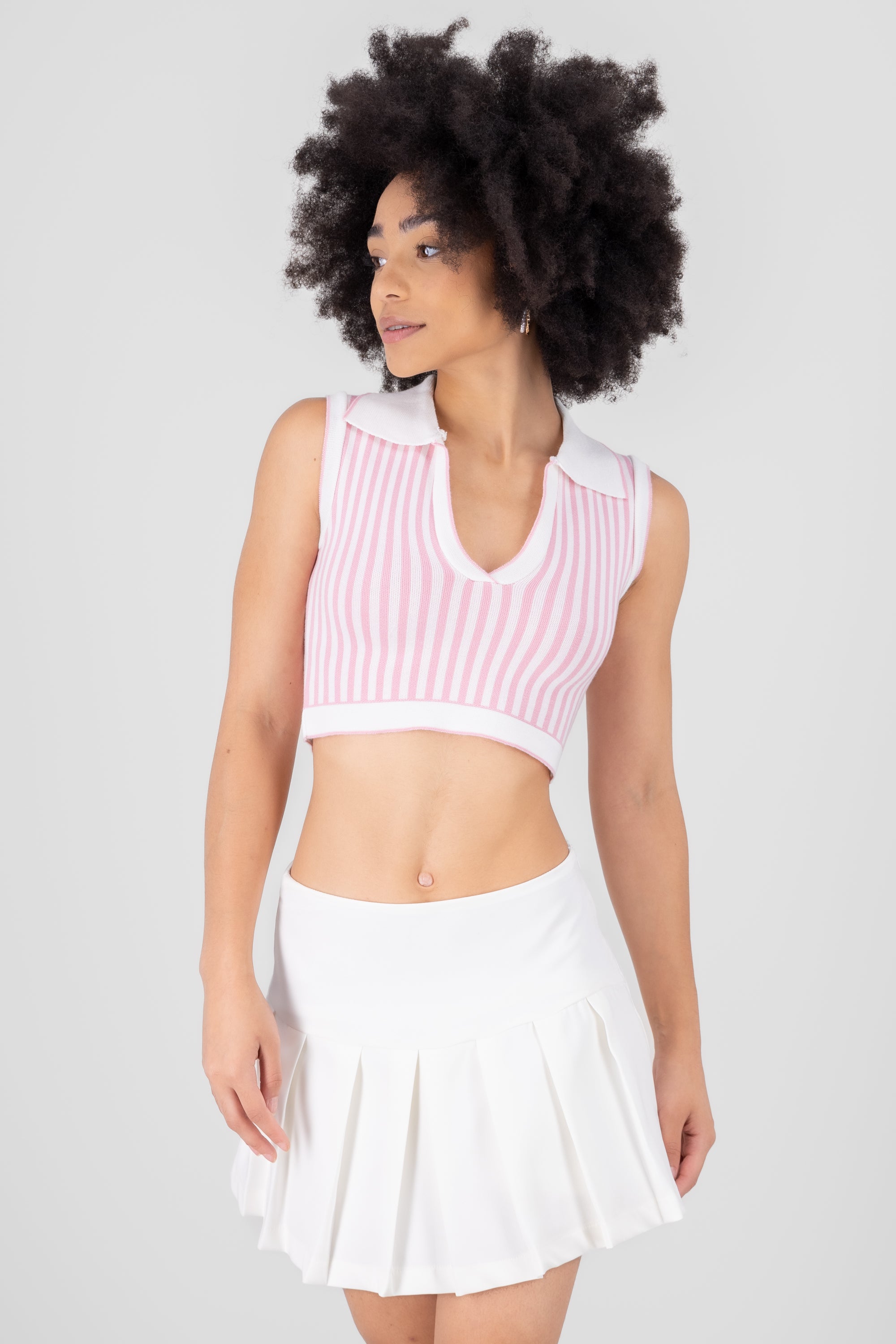 Top Tissue Pole stripes Rosa Combo