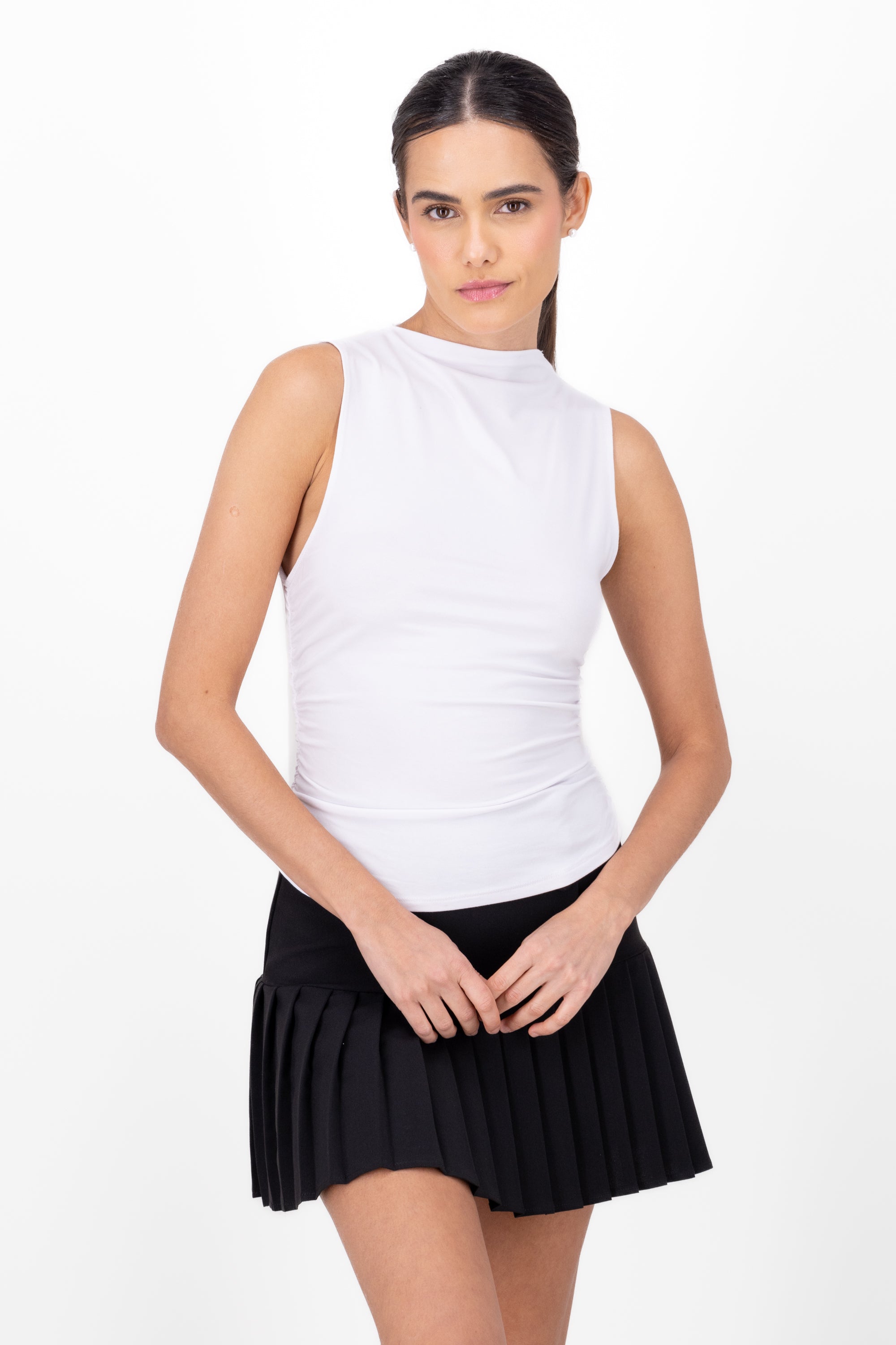 Top Frue Sleeve Square WHITE