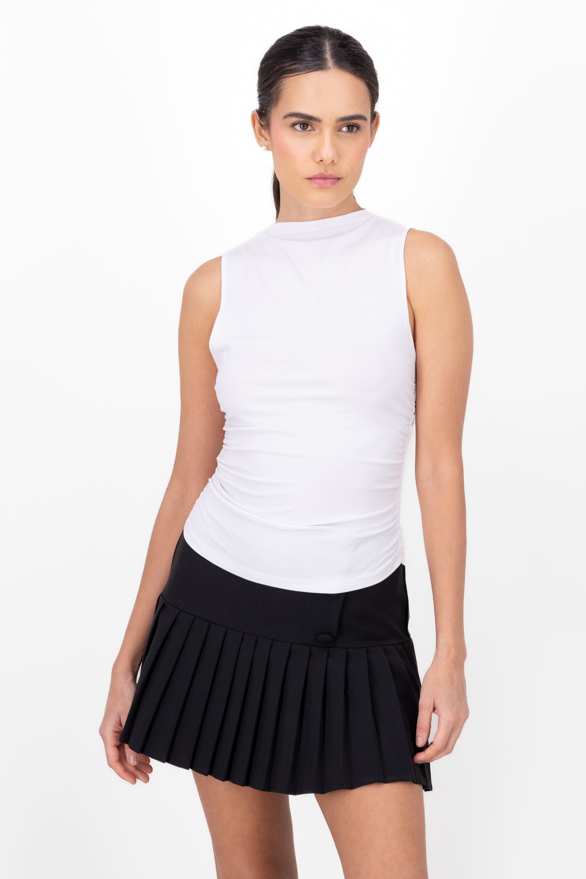 Top Frue Sleeve Square WHITE