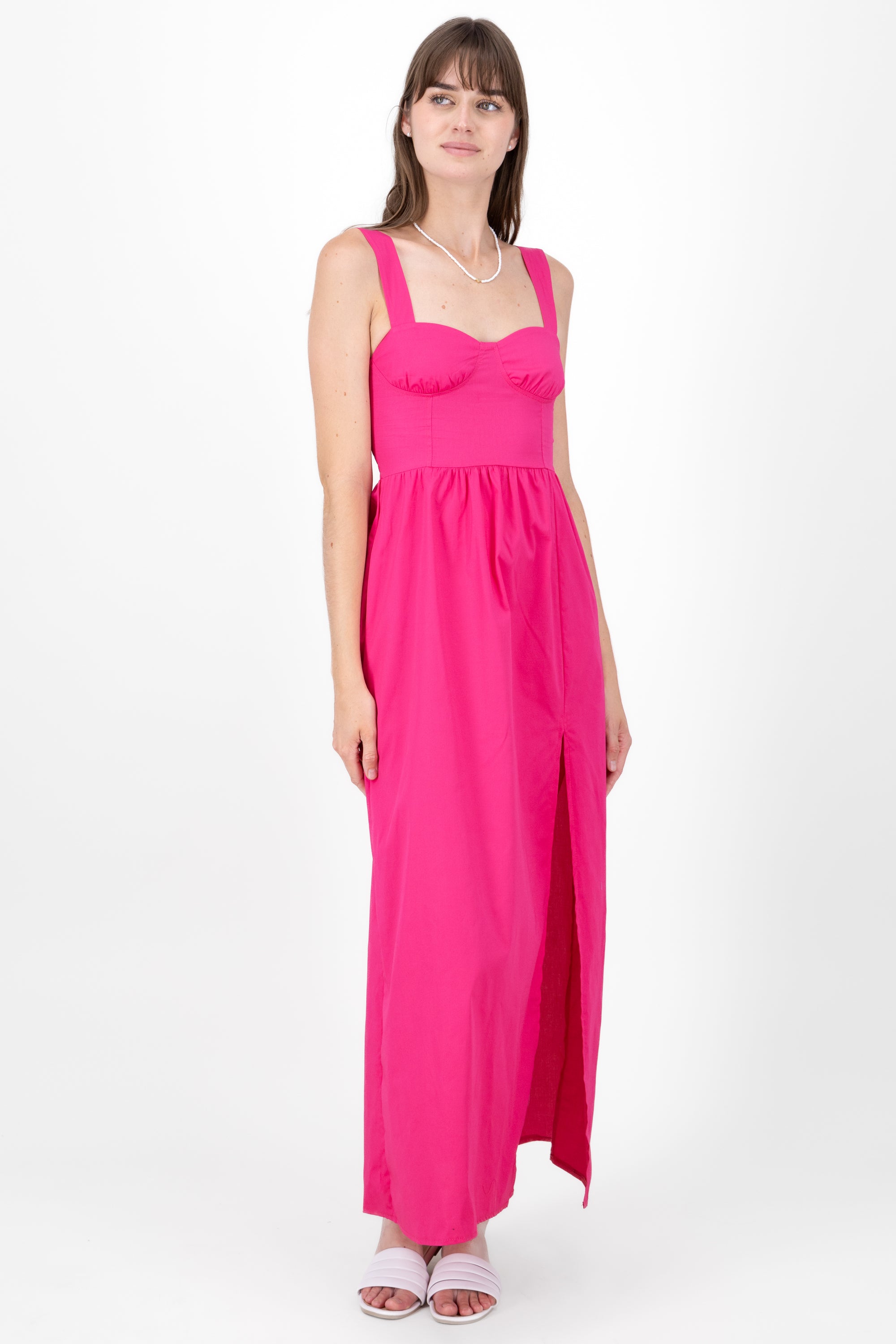 Vestido maxi tirantes detalle copas FIUSHA