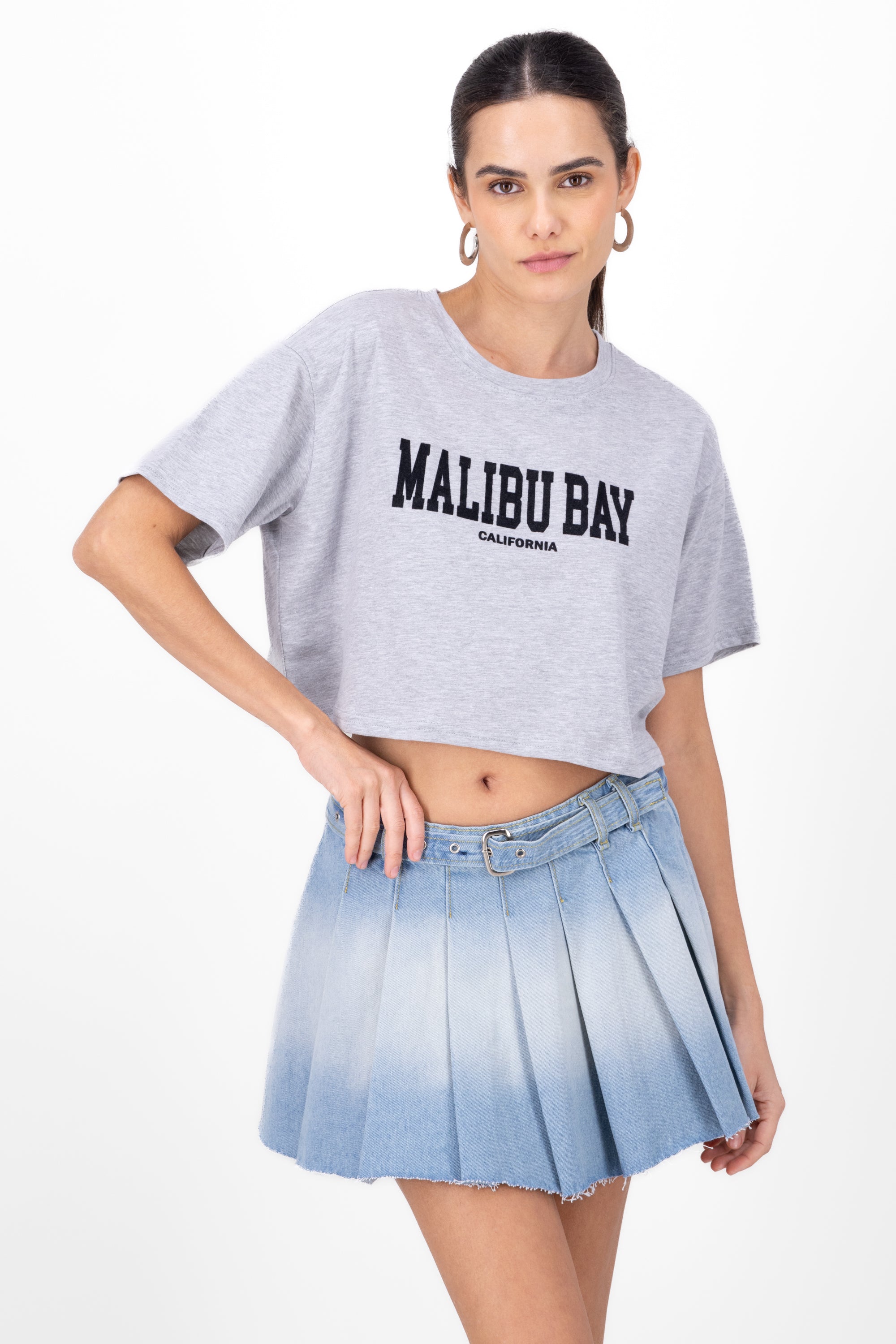 Crop Malibu shirt GREY