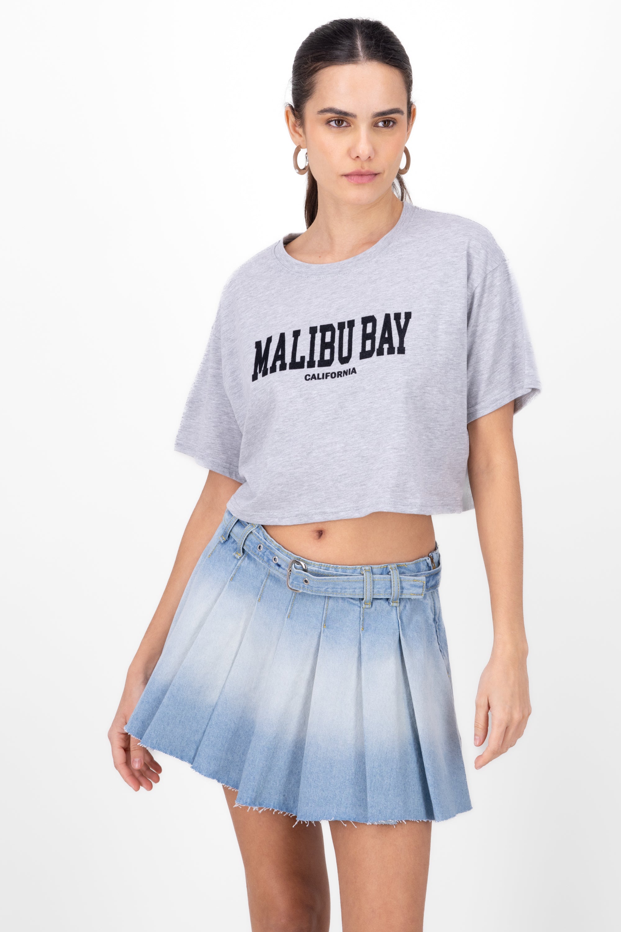 Crop Malibu shirt GREY