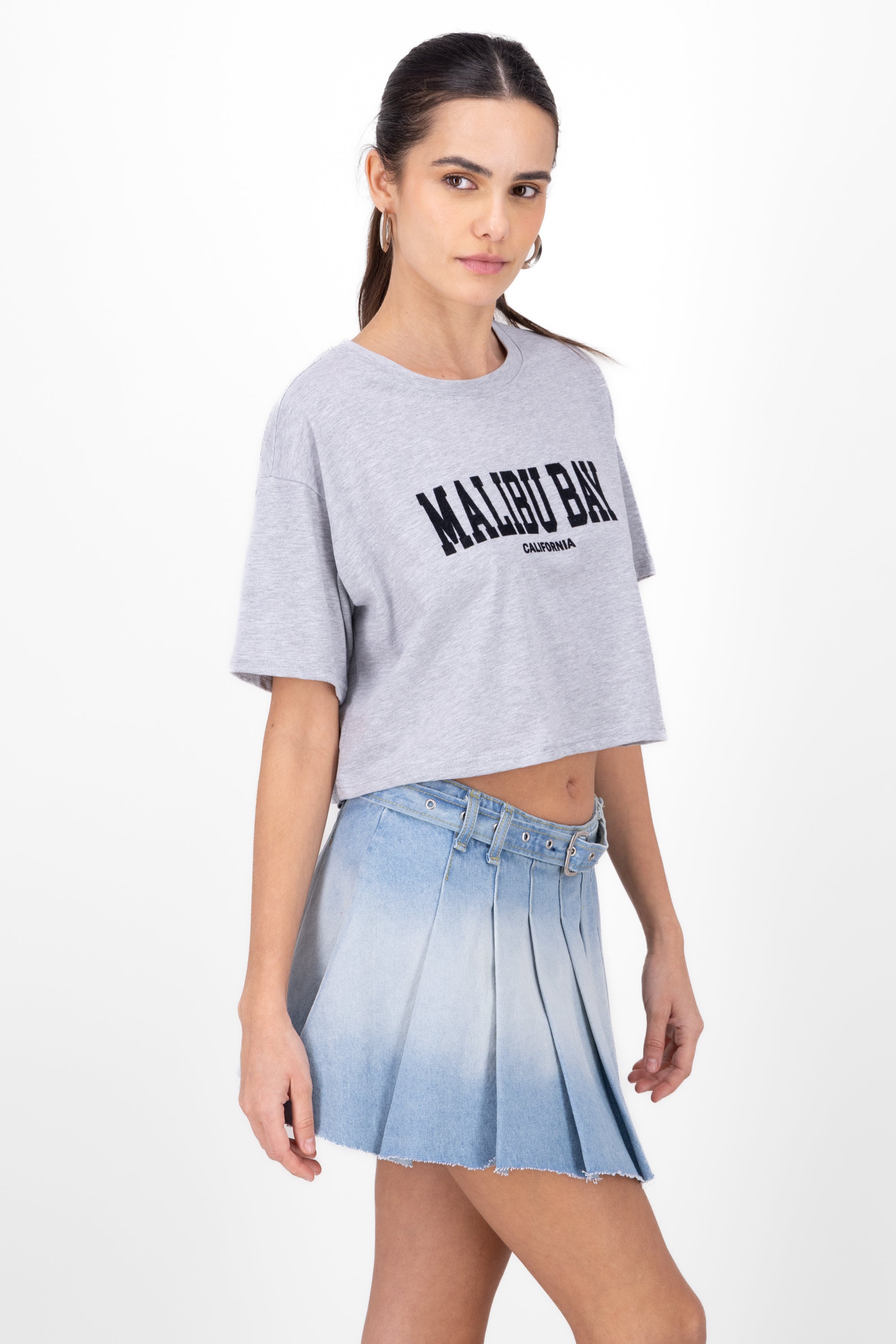 Crop Malibu shirt GREY