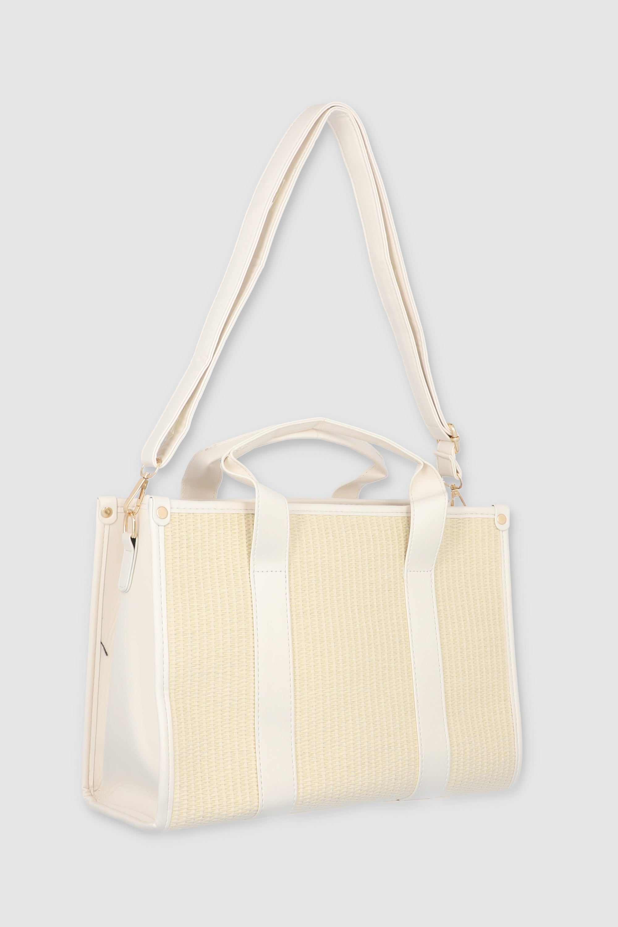 Structured Tote Bag L BEIGE