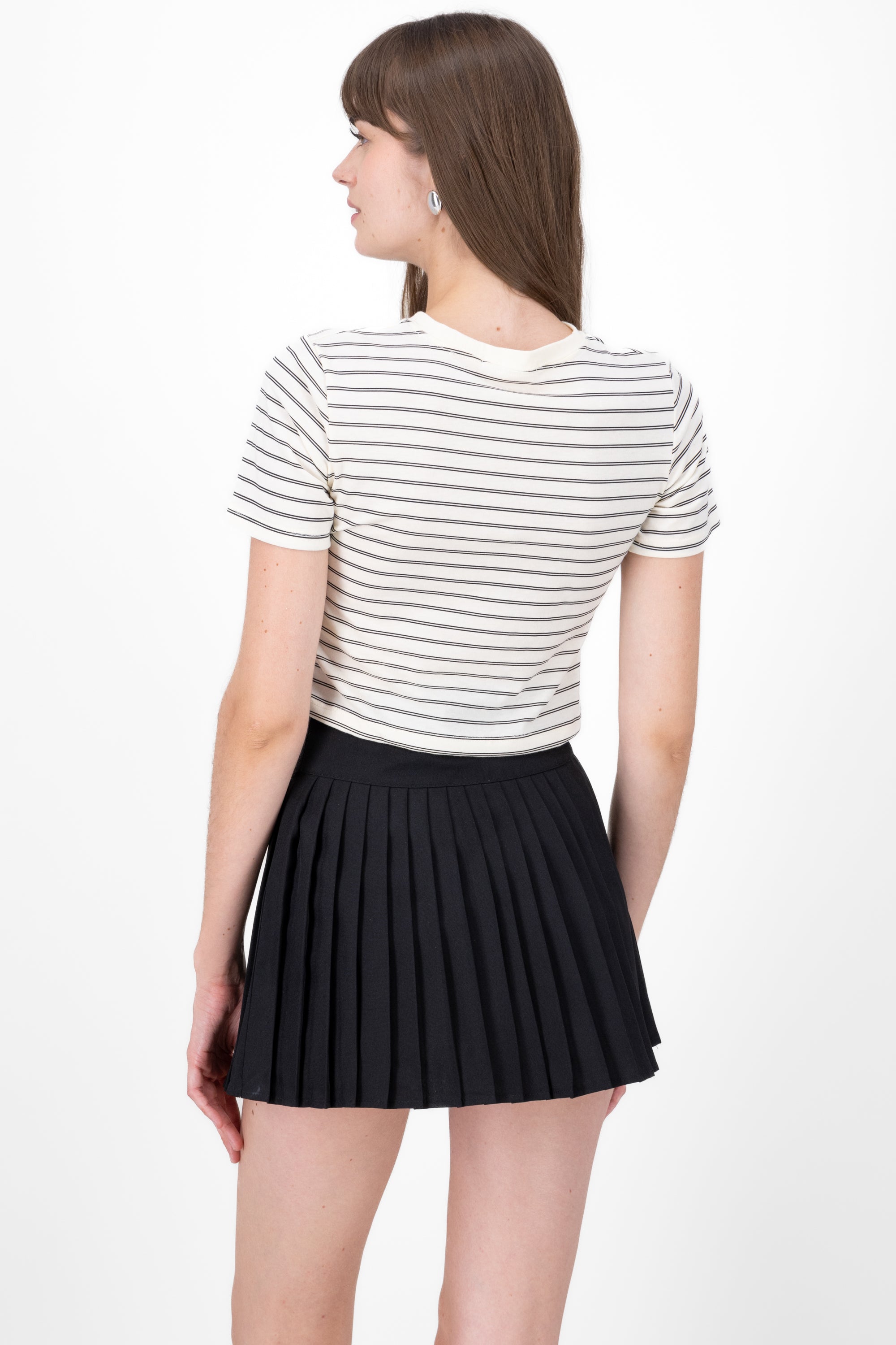 Playera stripes phrase Black Combo