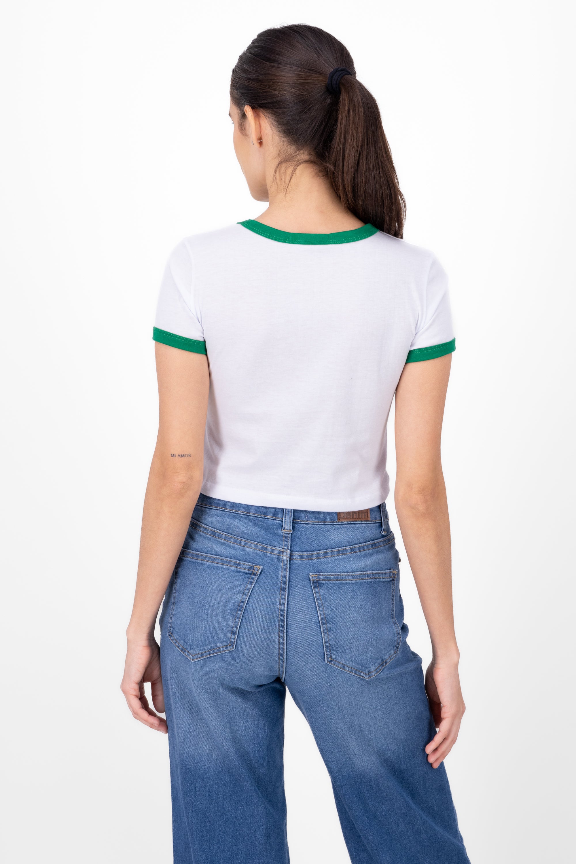 Playera crop tenis malibu BLANCO