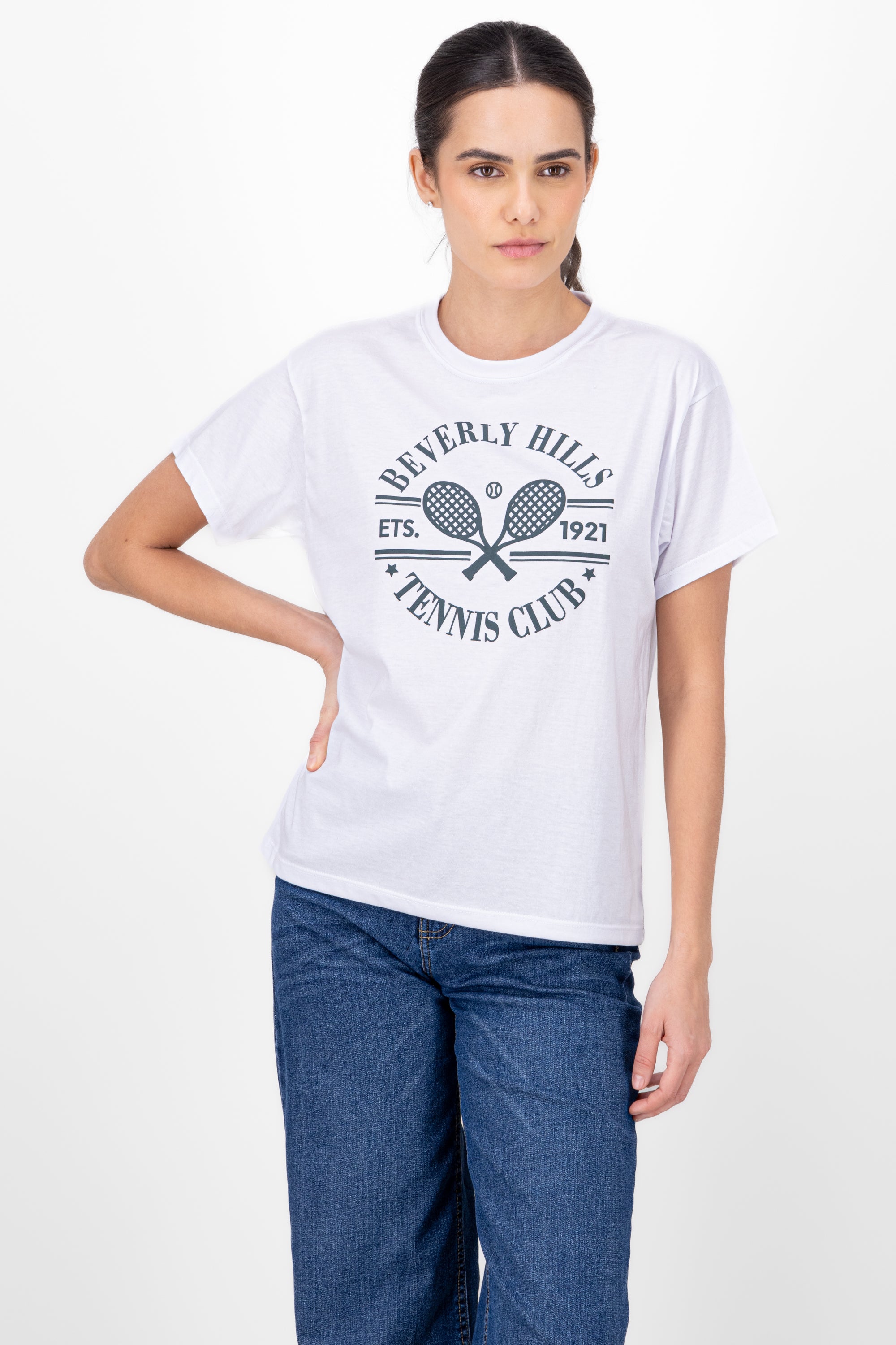 Oversized Beverly Hills shirt WHITE