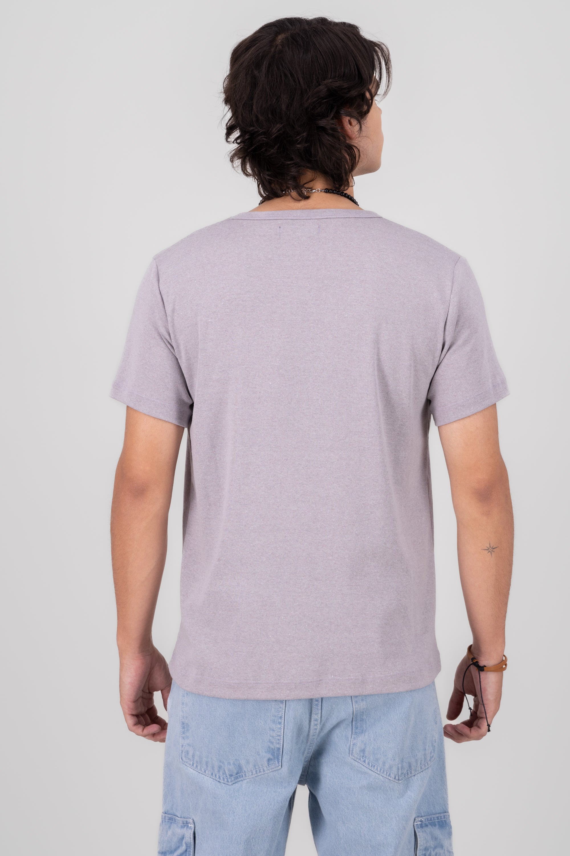 Playera Básica Manga Corta Jaspe Recover GRIS COMBO