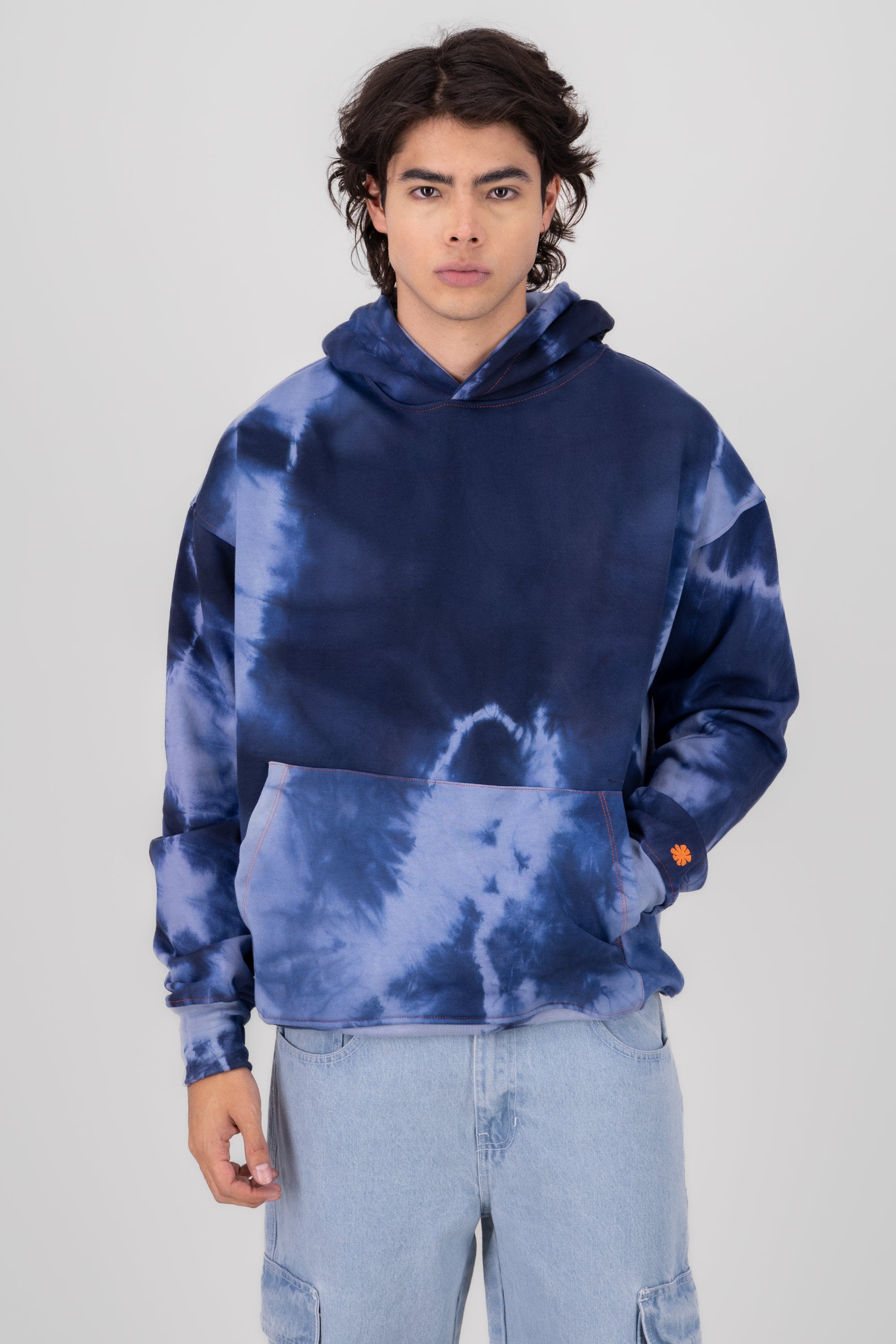 Long sleeve effect sweatshirt Fire Blue King Combo