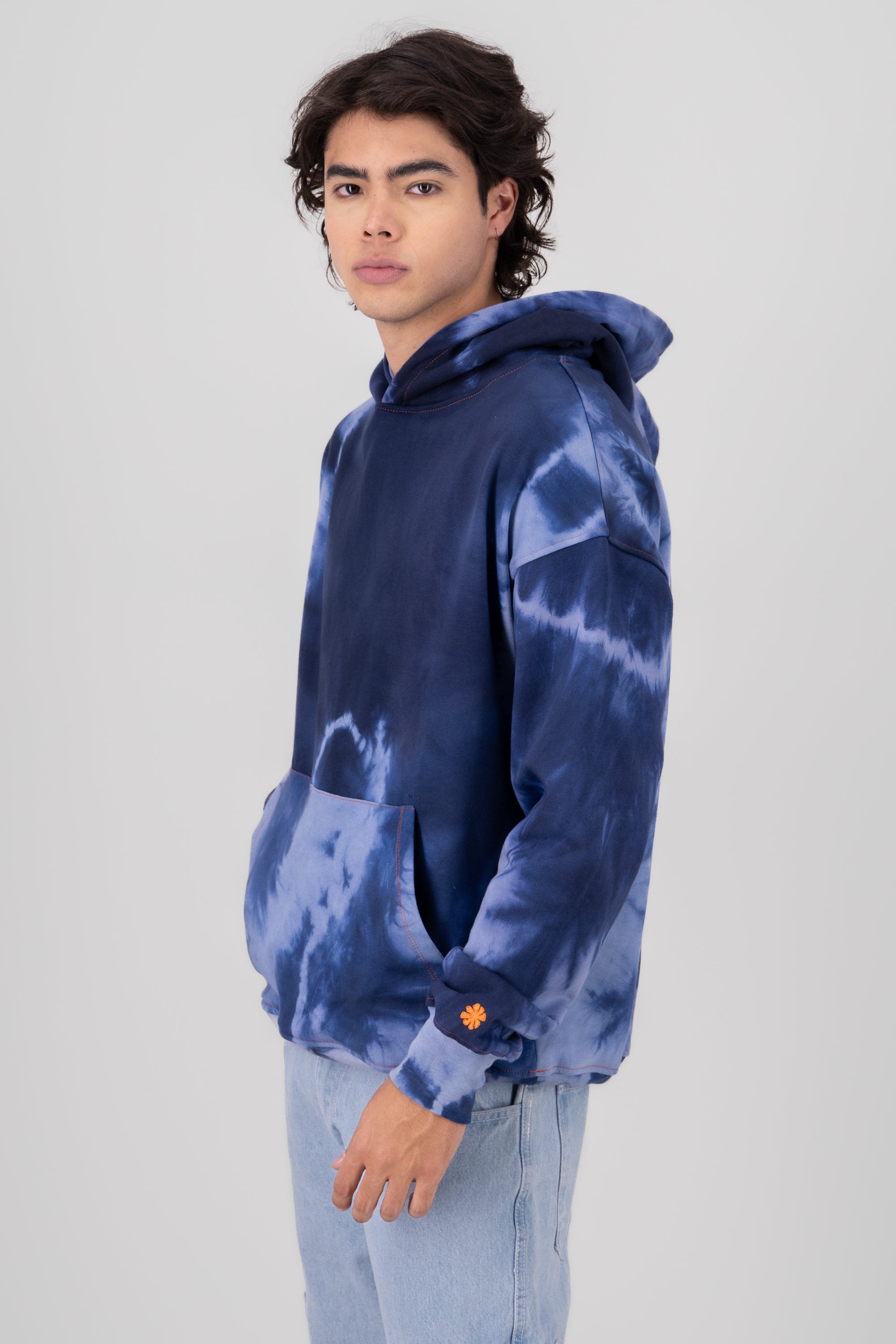 Long sleeve effect sweatshirt Fire Blue King Combo