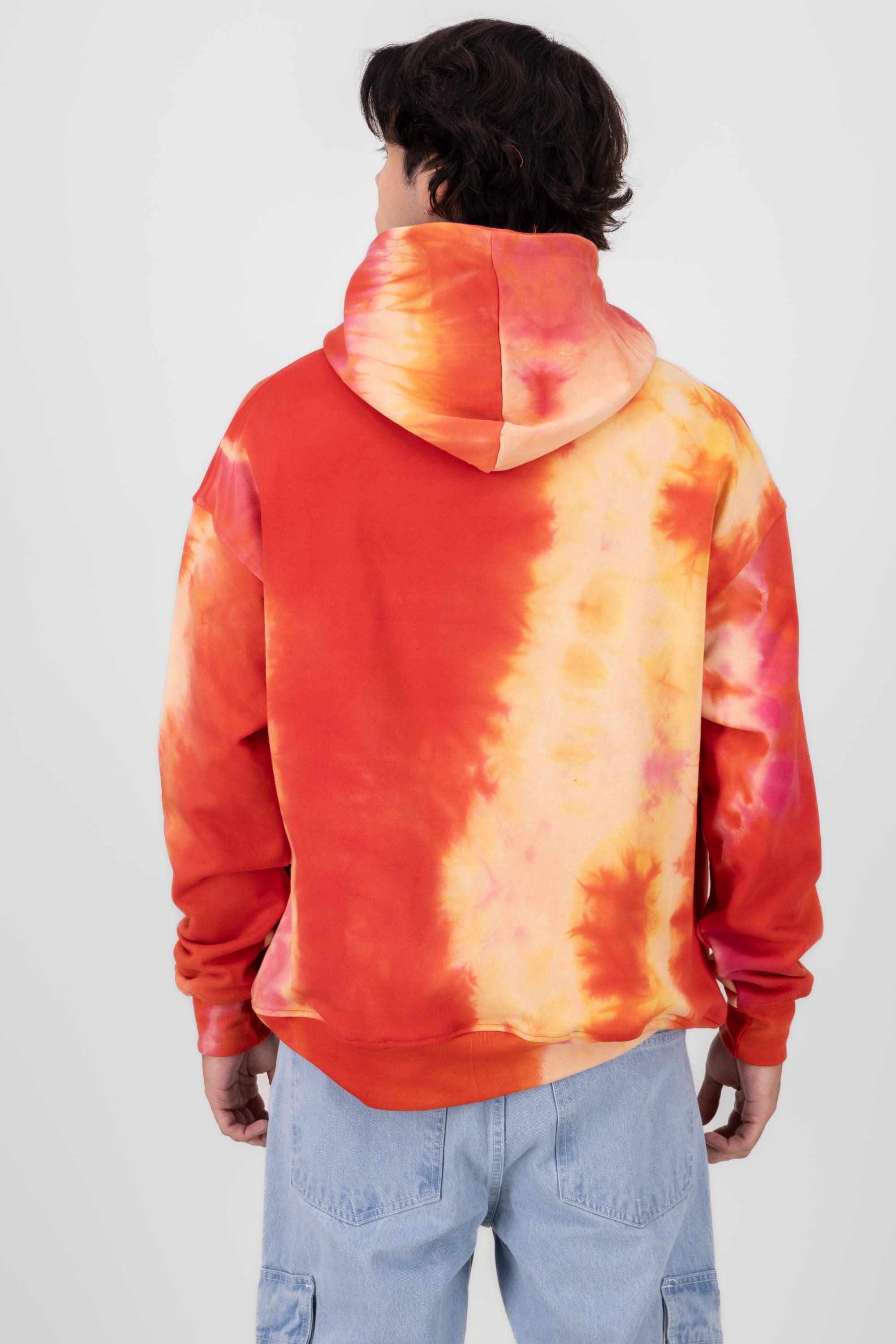 Long sleeve effect sweatshirt Fire Burned red