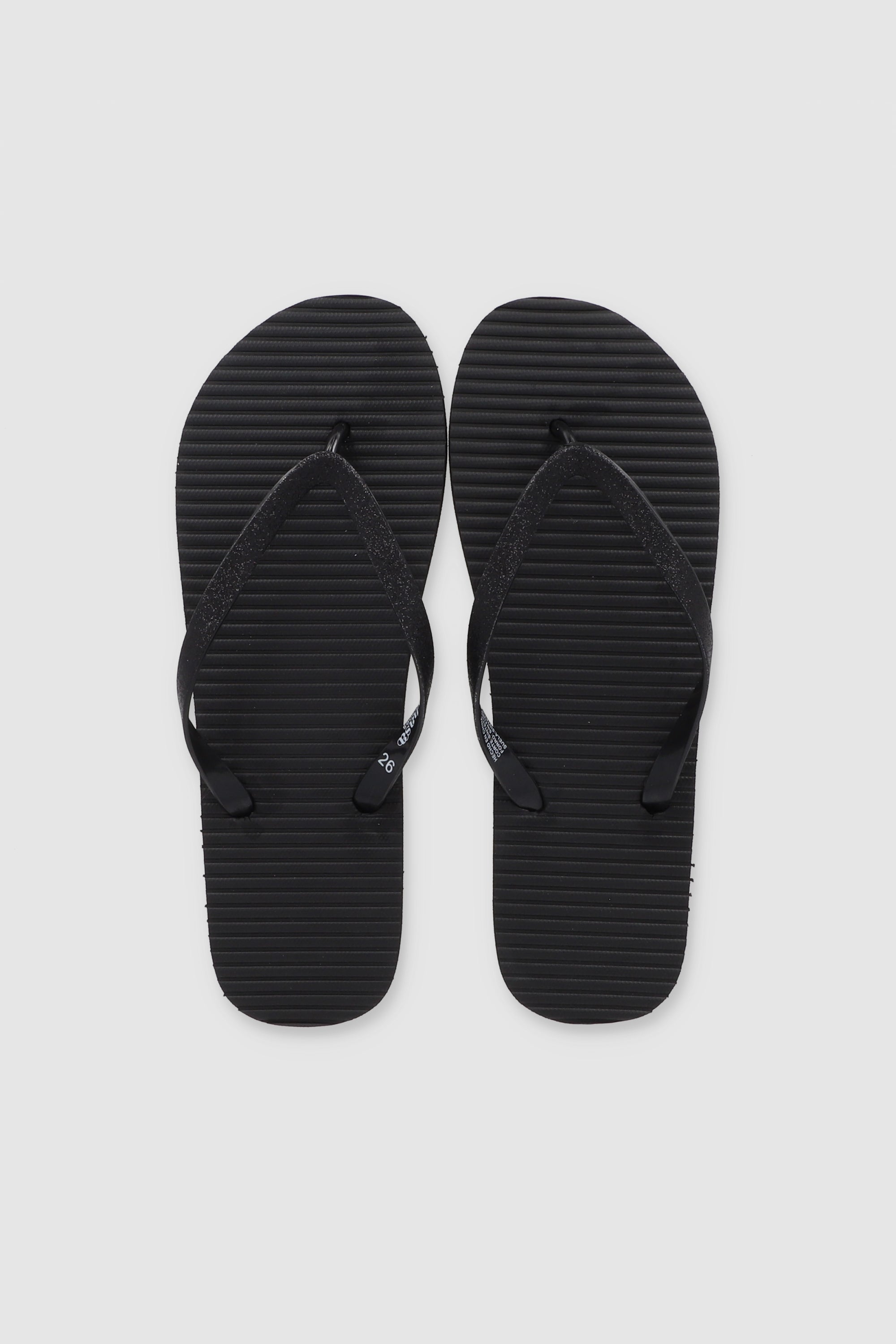 FLIP FLOP LINEAS GLITTER NEGRO