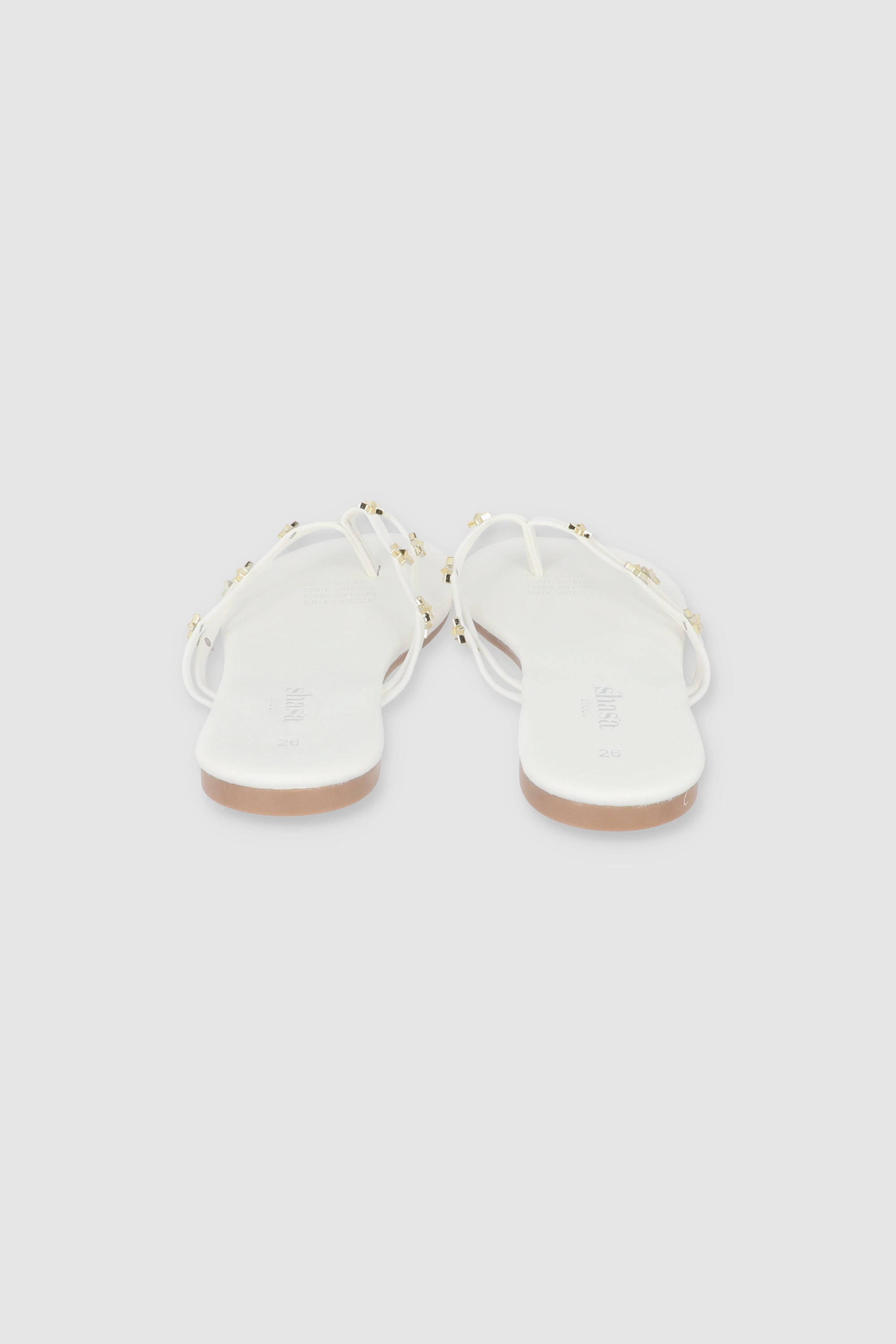 FLIP FLOP ESTRELLAS PU BLANCO