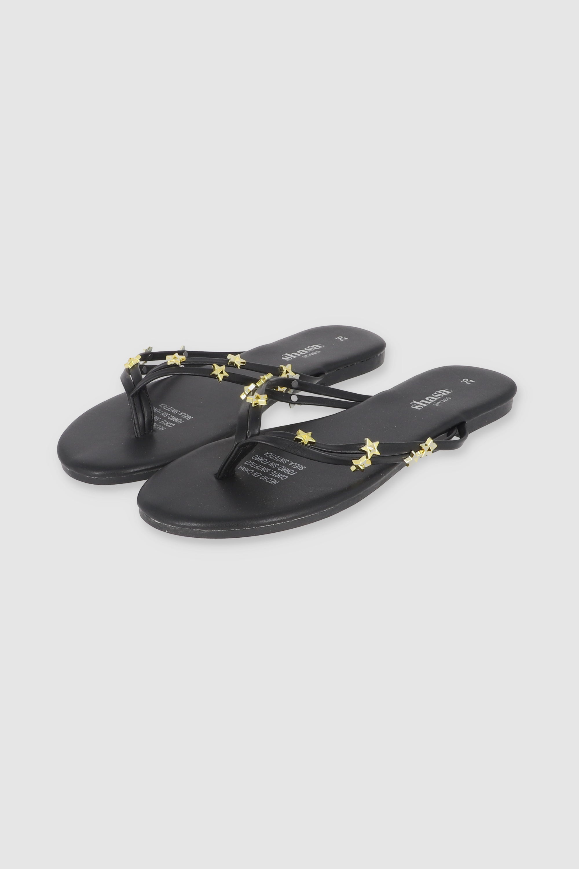 Flip flop stars pu BLACK