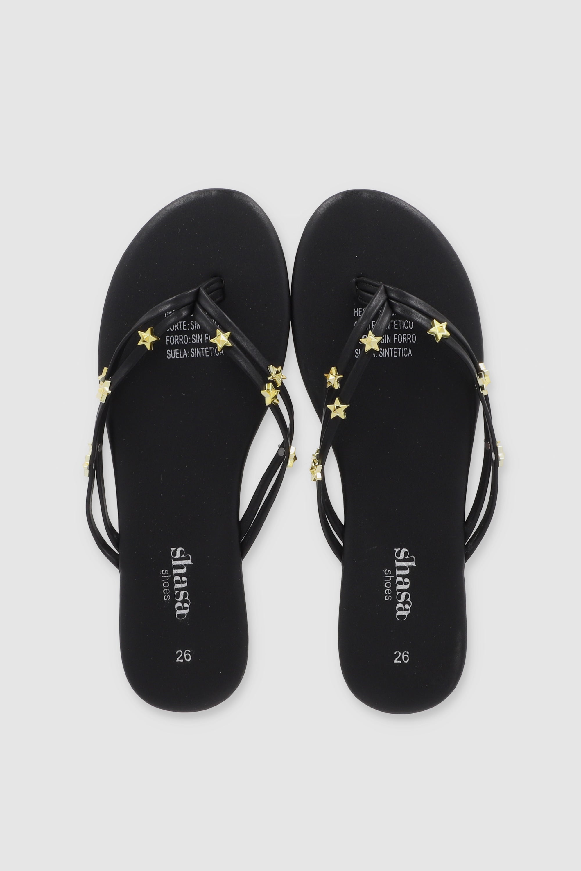 Flip flop stars pu BLACK