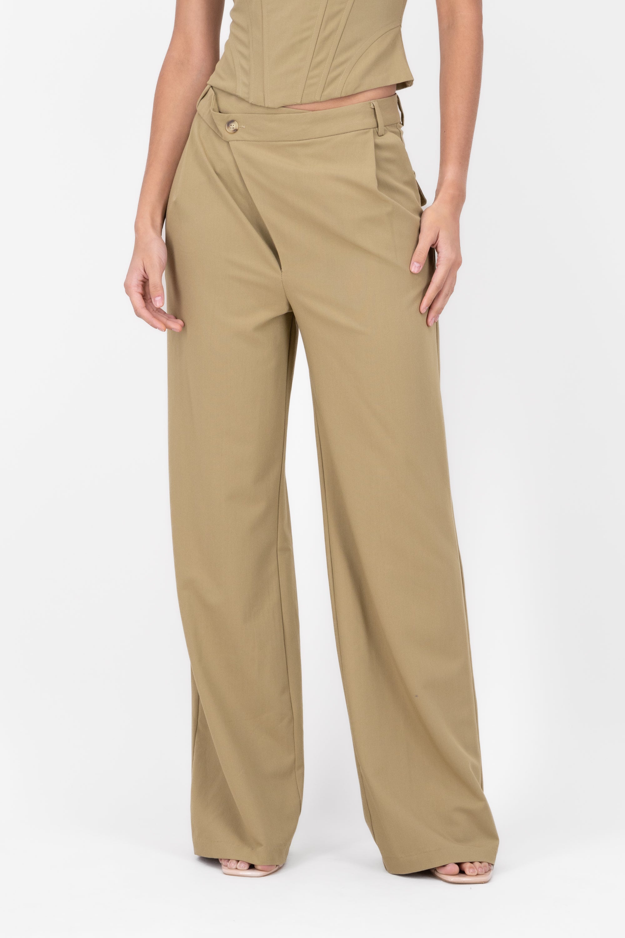 Pantalon Sastre Boton Cruzado Hypsters KHAKI