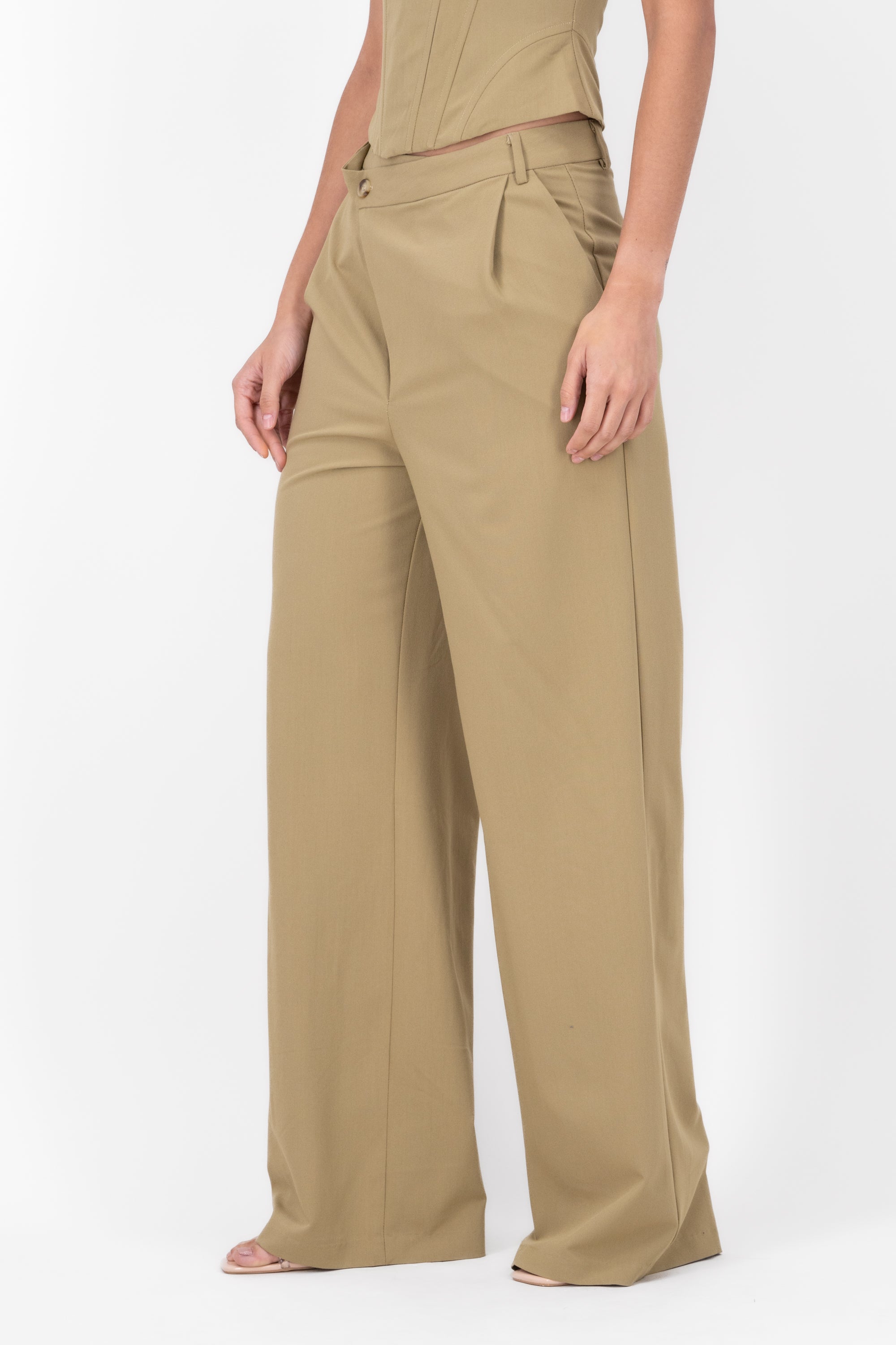 Pantalon Sastre Boton Cruzado Hypsters KHAKI